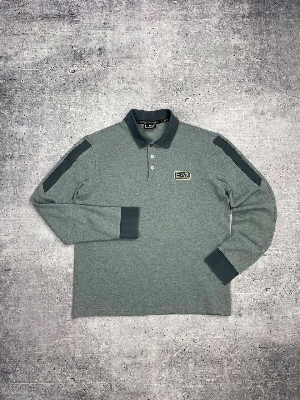 Armani × Emporio Armani Vintage Emporio Armani EA7 Y2K Style Grey Polo Longsleeve Size US L / EU 52-54 / 3 - 1 Thumbnail