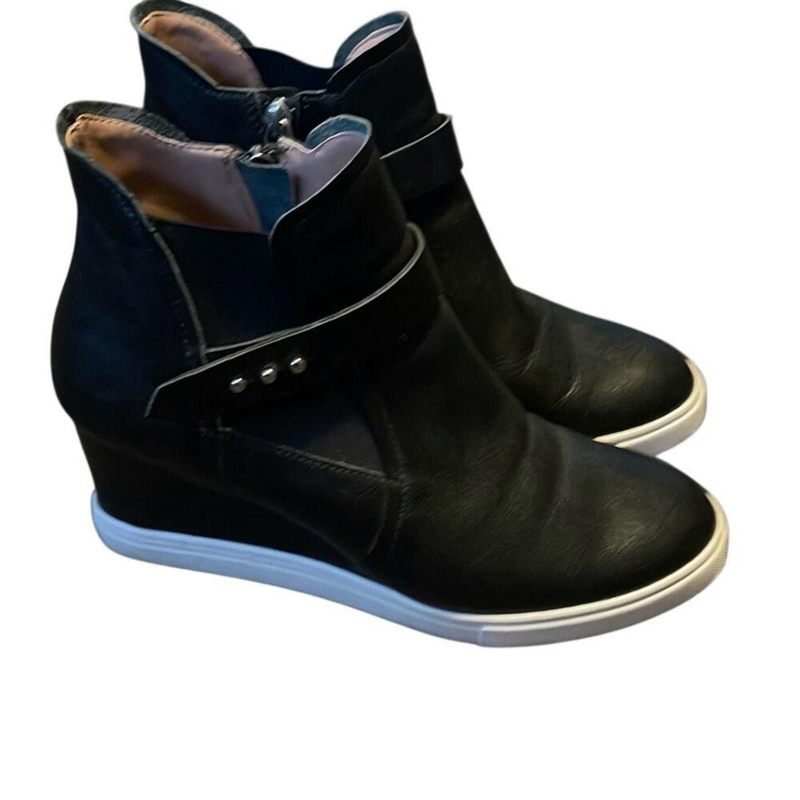 Polo Ralph Lauren L Paulo leather wedge booties 9.5 Size US 9.5 / IT 39.5 - 6 Thumbnail