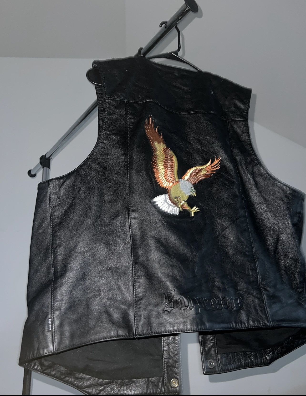 18ss Supreme Supreme Eagle Leather Vest Supreme Eagle Leather Vest