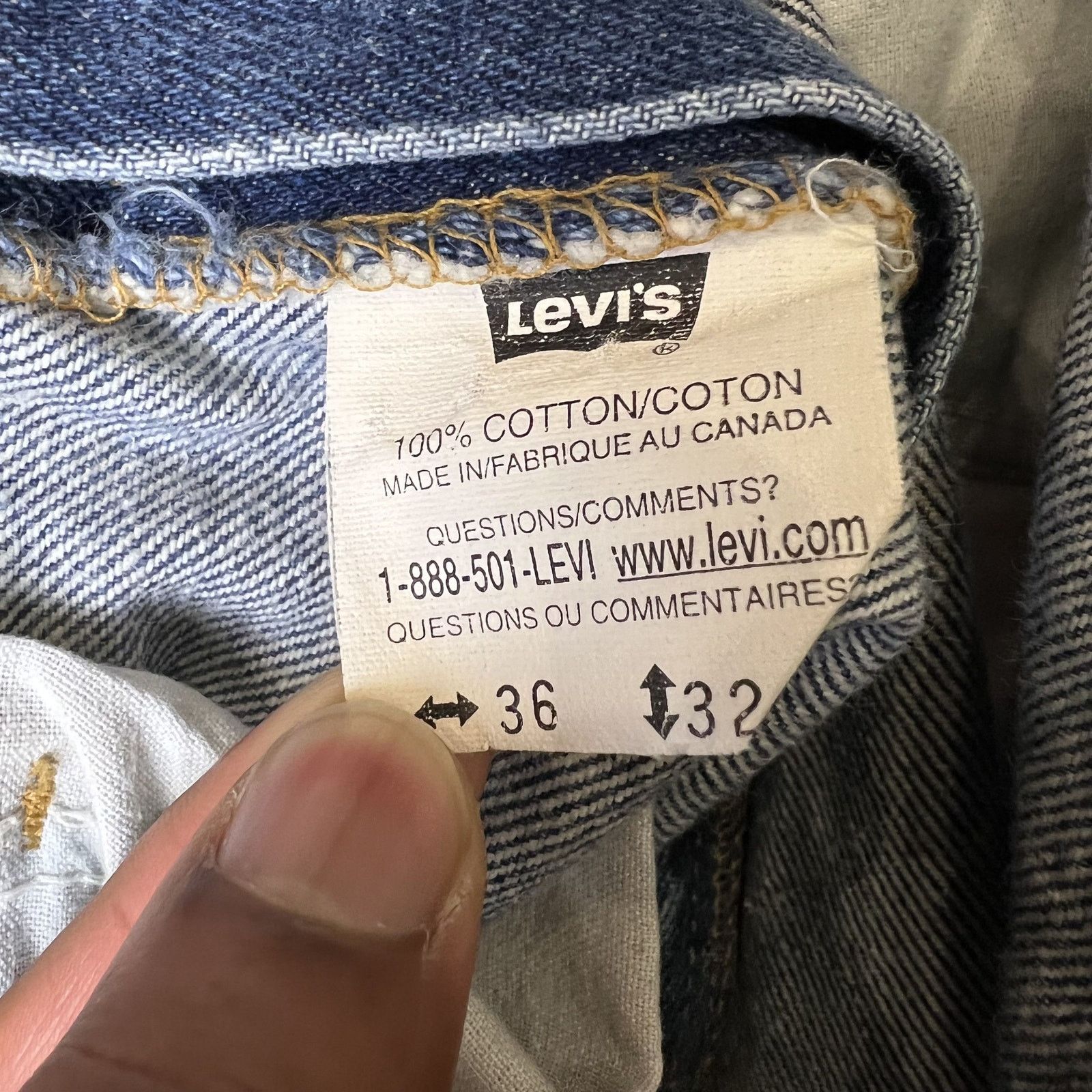 Levi's × Vintage Vintage Levi's 619 Jeans 34x32 Orange Tab Bootcut Relaxed 90 Size US 34 / EU 50 - 8 Thumbnail