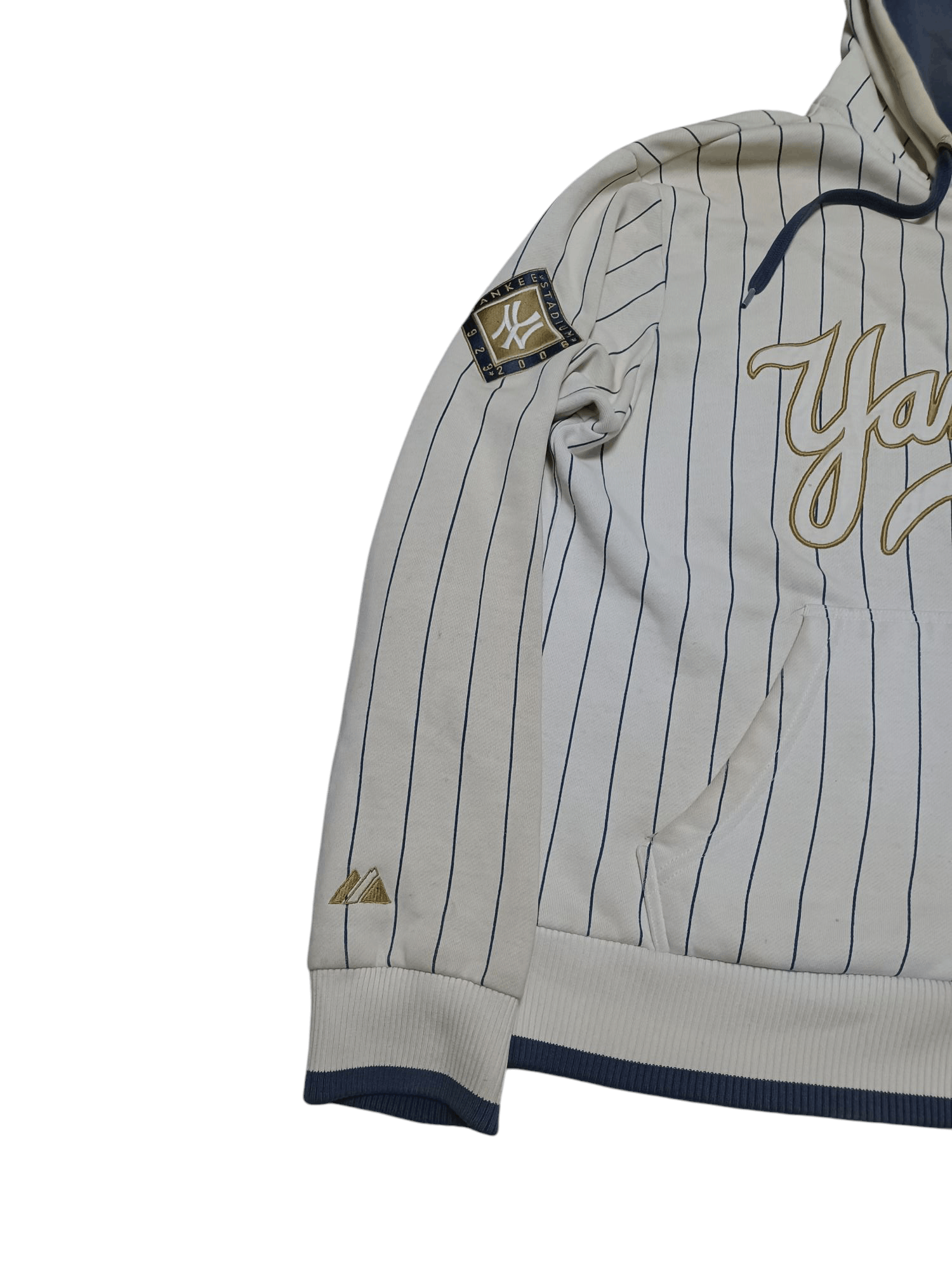 Majestic NEW YORK YANKEES VINTAGE MAJESTIC DISTRESSED ZIP HOODIE Size US L / EU 52-54 / 3 - 3 Thumbnail