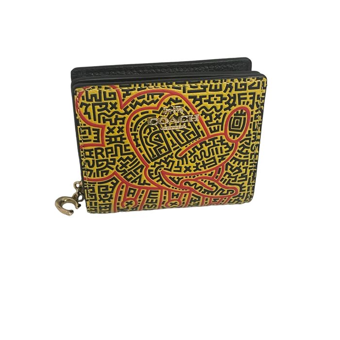 Coach Coach Disney Mickey Mouse X Keith Haring Snap Wallet New