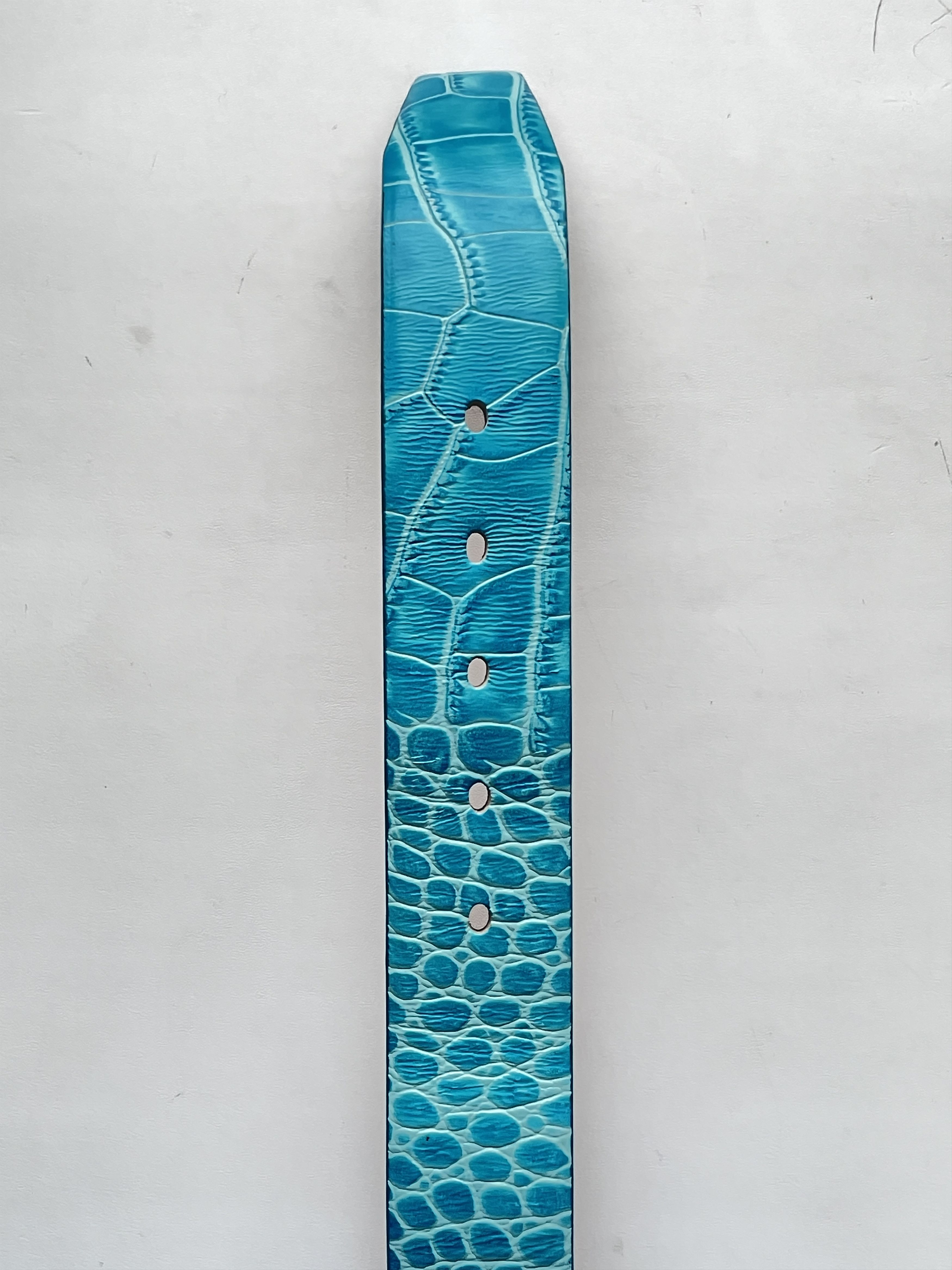 Zilli Zilli Belt in Turquoise Crocodile Size ONE SIZE - 6 Thumbnail