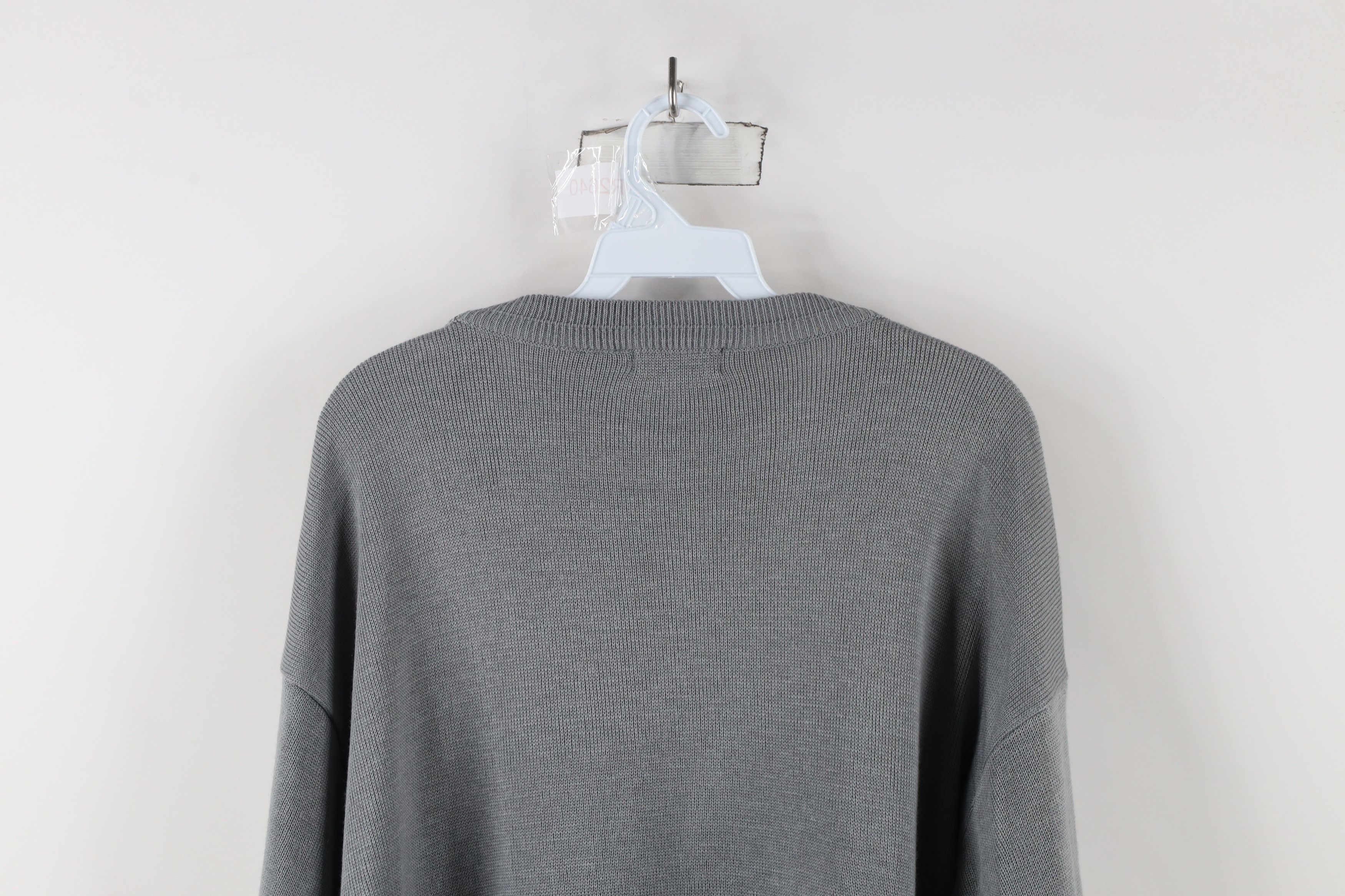 Vintage Vintage 90s Streetwear Argyle Knit Crewneck Sweater Gray Size US XXL / EU 58 / 5 - 8 Thumbnail