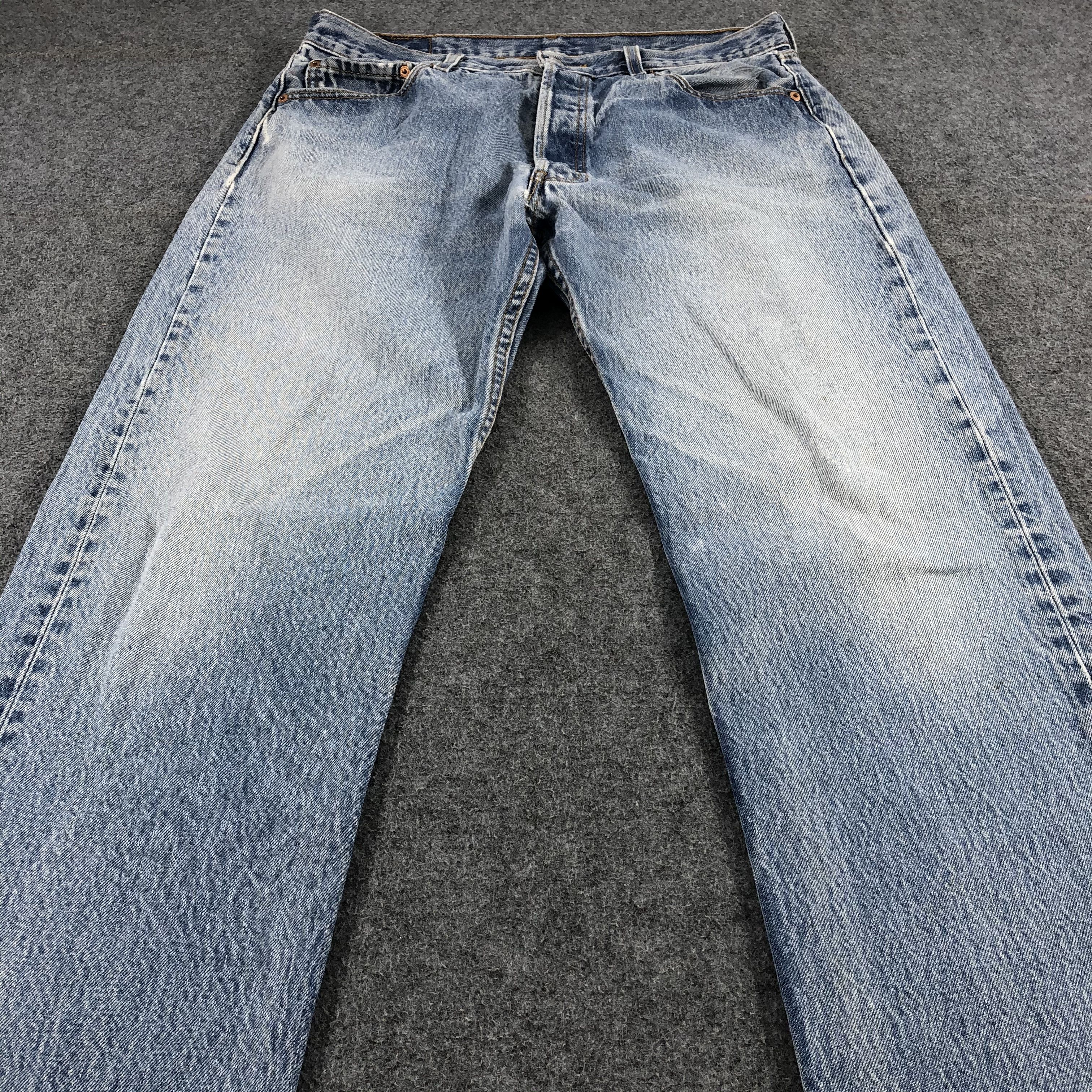 Levi's × Vintage 90s Vintage Blue Wash Levis 501 Jeans-JM1686 Size US 34 / EU 50 - 3 Thumbnail