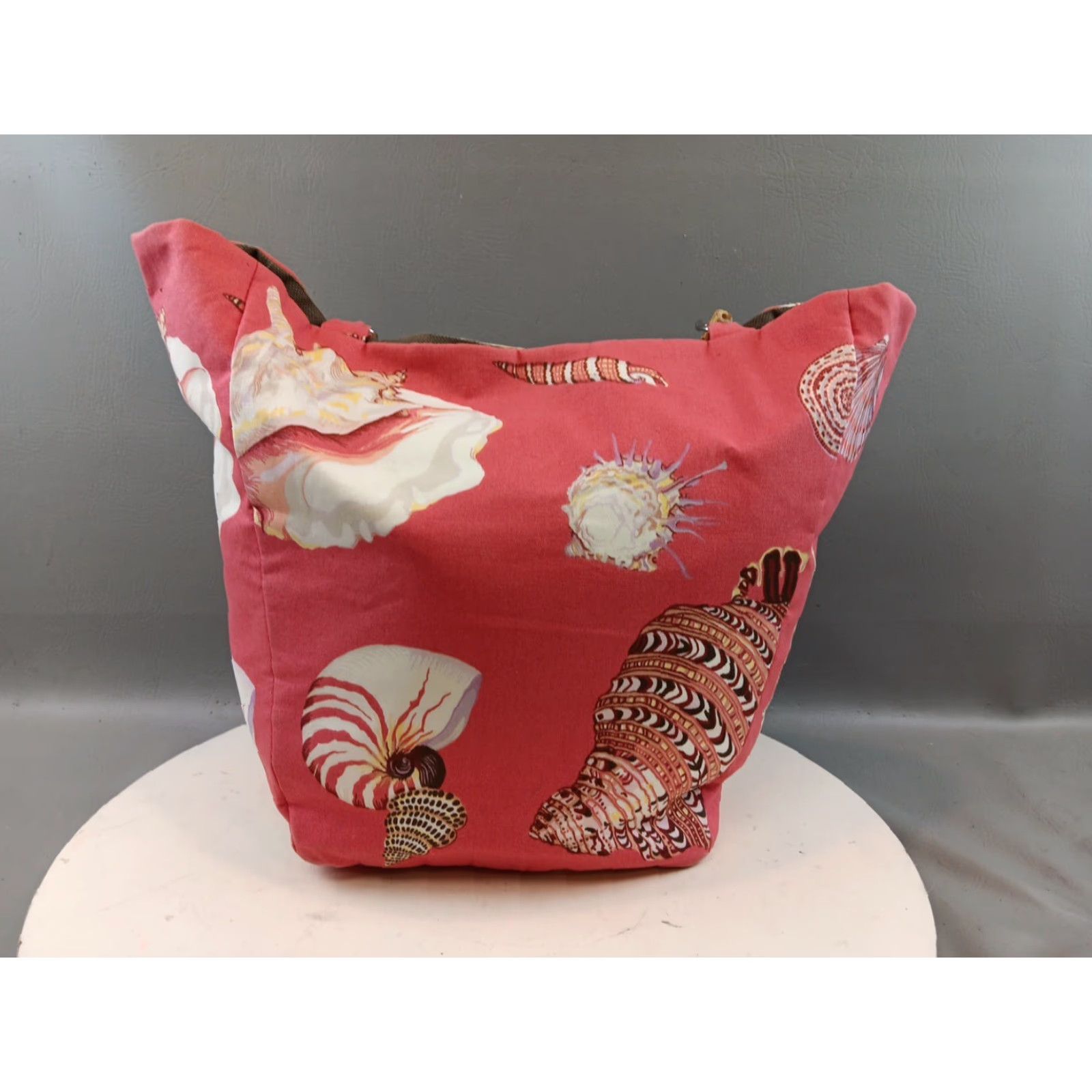 Vintage VINTAGE Atlanta Crabbie Tote Bag Canvas Dual Bamboo Handles Red Sea Figure Graphics GUC Size ONE SIZE - 5 Thumbnail