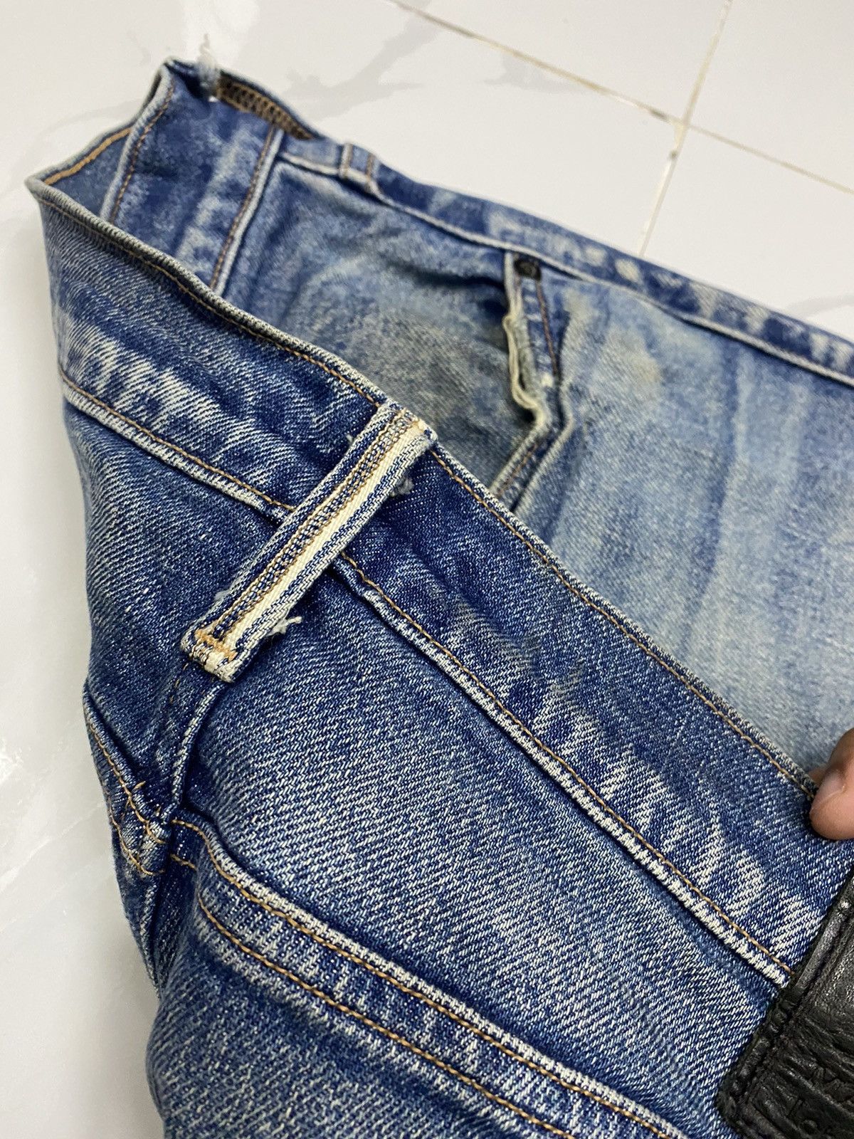 Japanese Brand × Levi's × Levi's Made & Crafted LEVIS MADE & CRAFT JAPAN MADE SELVEDGE DISTRESSED DENIM JEAN Size US 35 - 15 Thumbnail