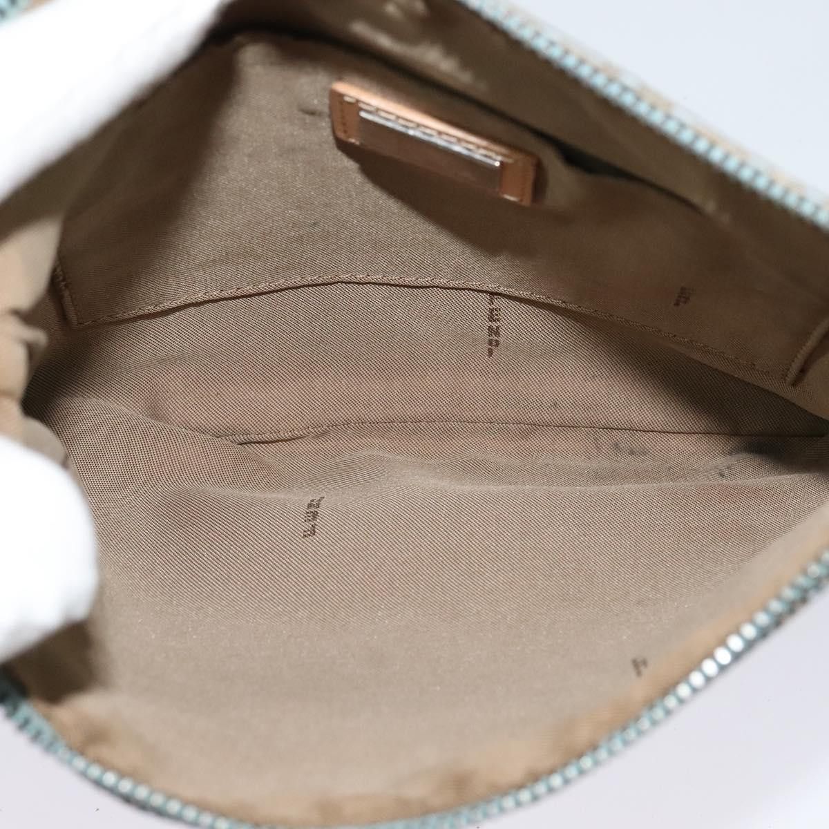 Fendi FENDI Zucchino Canvas Shoulder Bag Light Blue Silver Size ONE SIZE - 7 Thumbnail