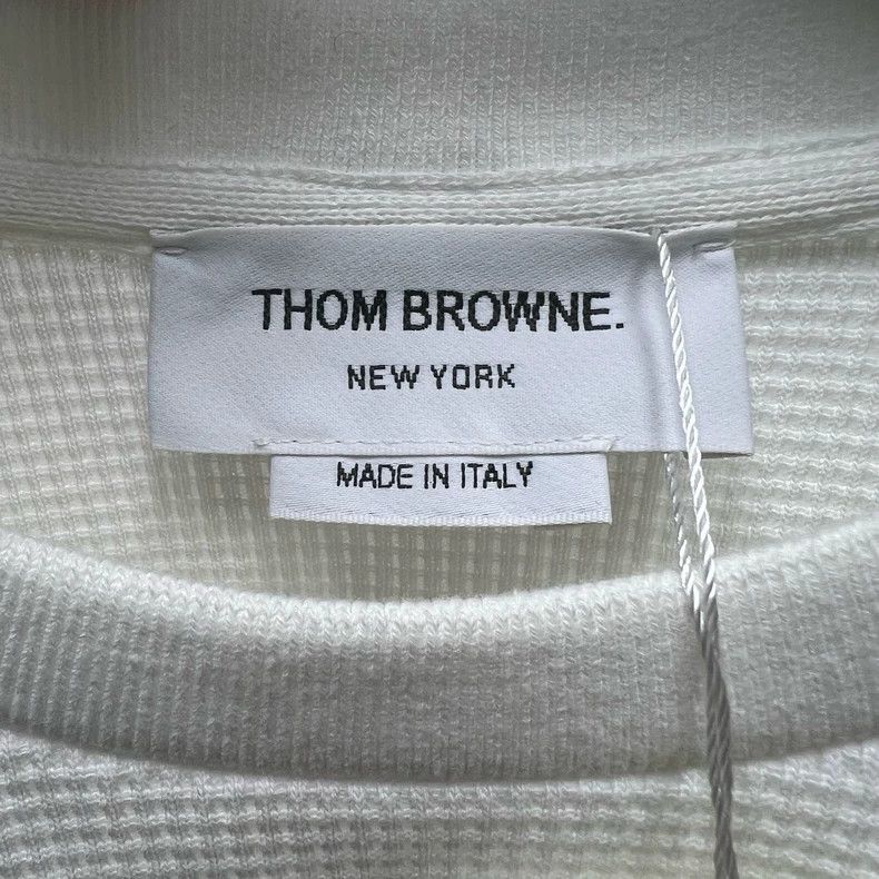 Thom Browne Thom browne New white waffled gray printed knitted sweatshi Size US L / EU 52-54 / 3 - 3 Thumbnail