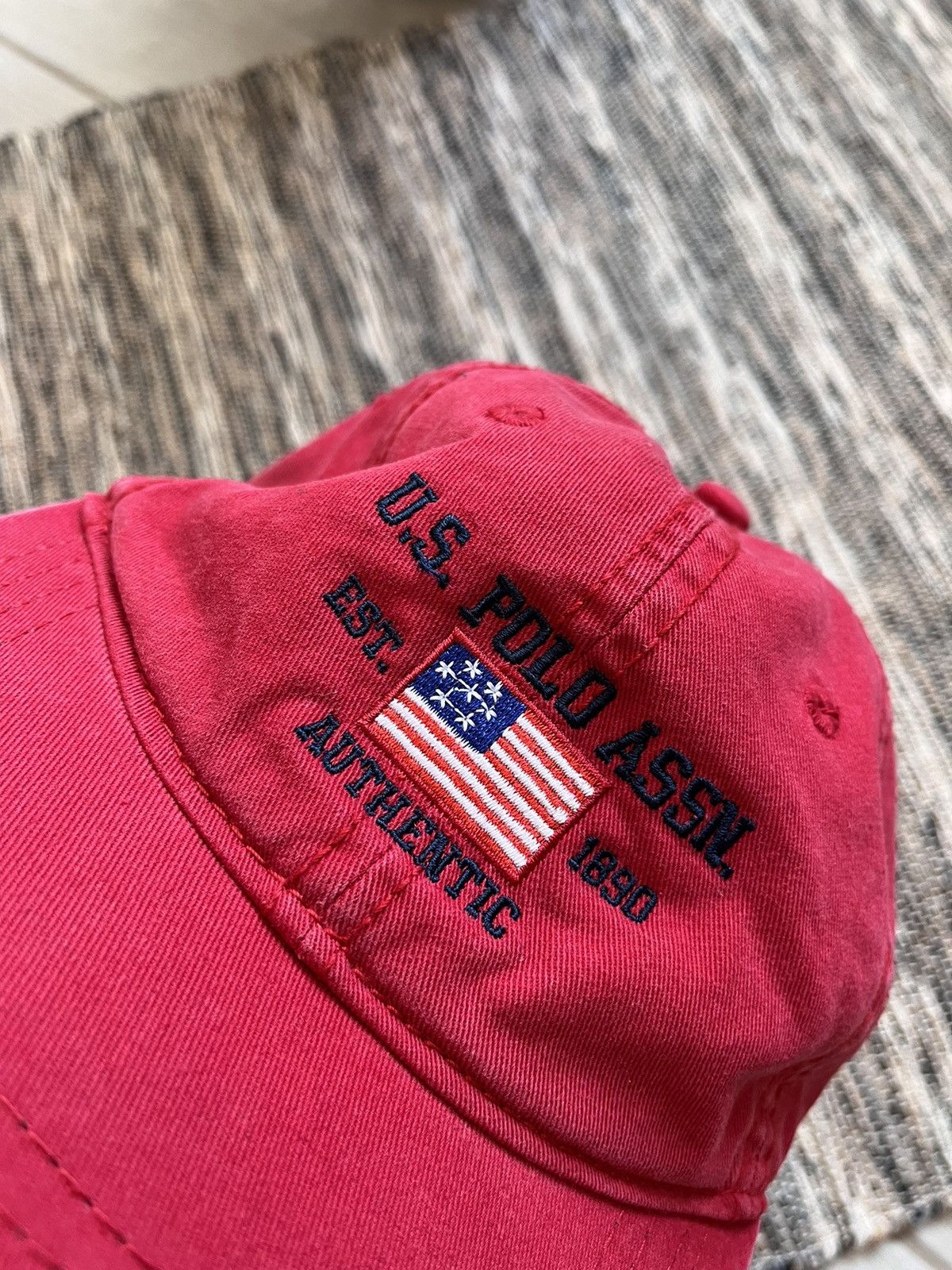 U.S. Polo Assn. × Vintage Vintage cap US Polo uspa fade red 5 panel USA Size ONE SIZE - 8 Thumbnail