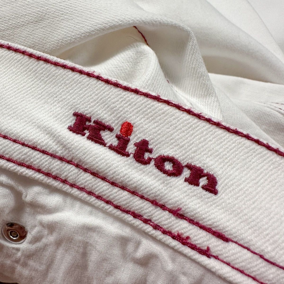 Kiton KITON Limited Edition Selvedge Denim Jeans In White Size US 40 / EU 56 - 11 Thumbnail