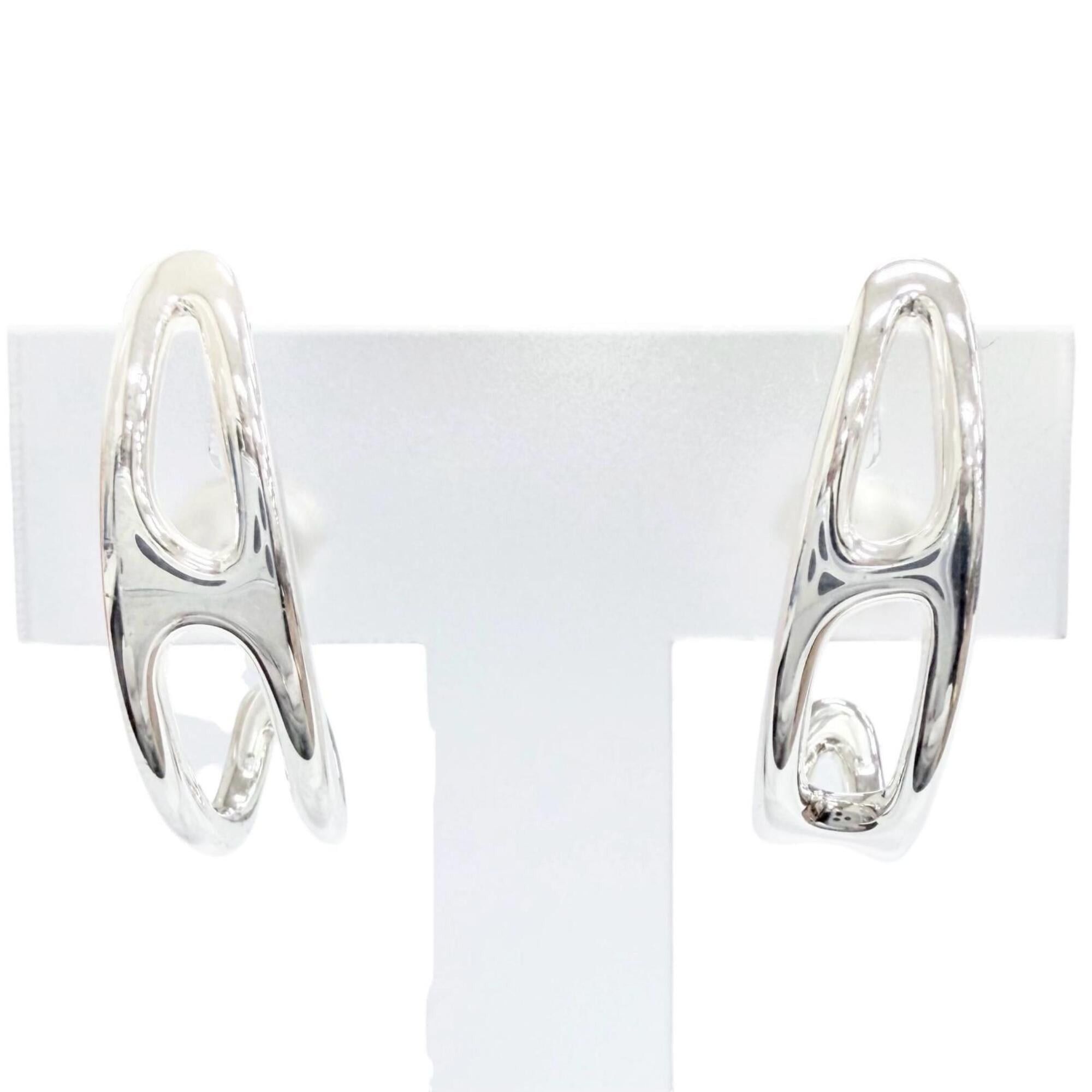 Hermes HERMES Chaine d'Ancre Punk Earrings, Pair, 925 Sterling Silver, Made in France, Weight 10.27g, Women's, Comes with Box, Highly Recommended! Size ONE SIZE - 1 Thumbnail
