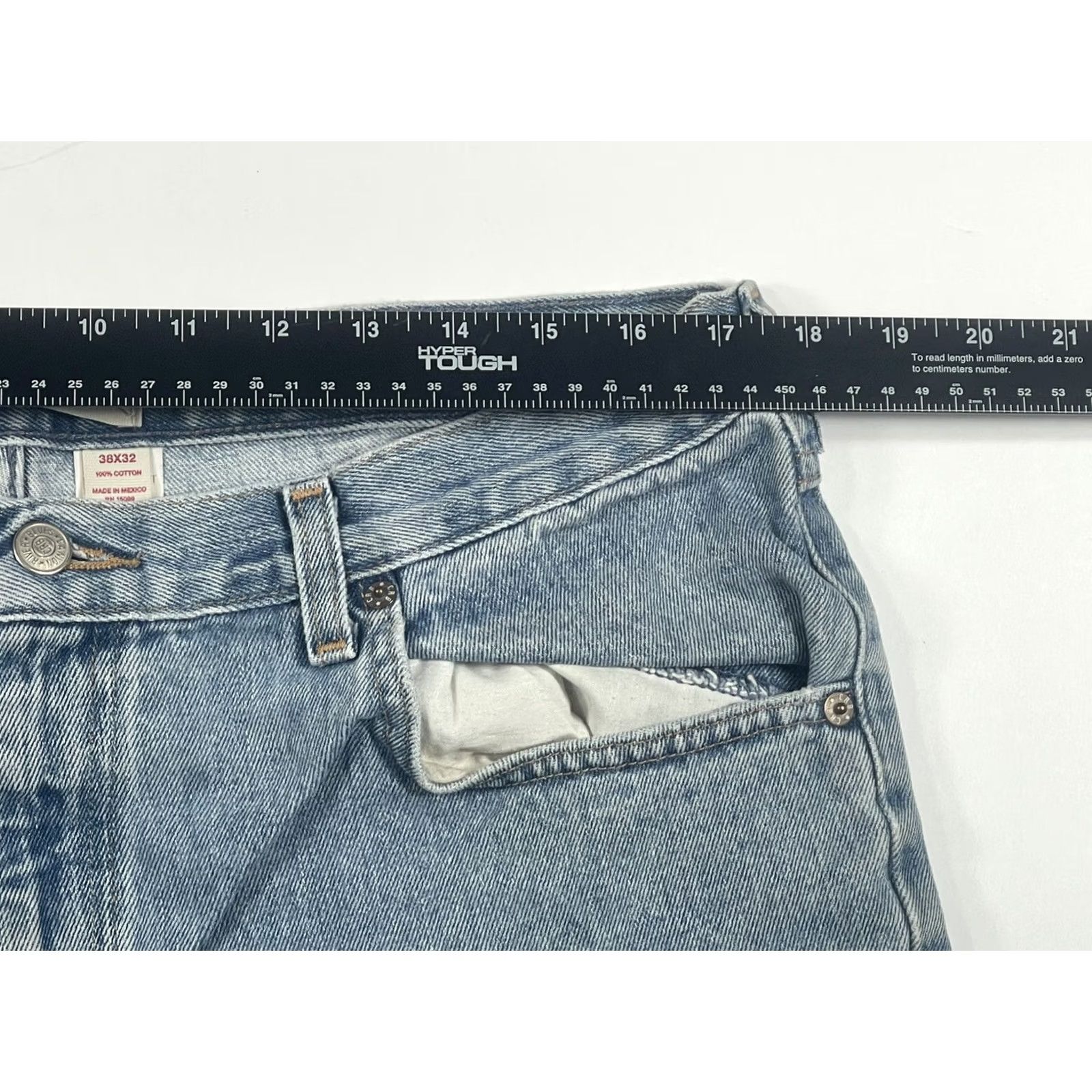 Vintage Canyon River Blues Jeans Men’s Relaxed Fit Cotton Blue Denim Size 38Wx32L Long Size US 38 / EU 54 - 4 Thumbnail