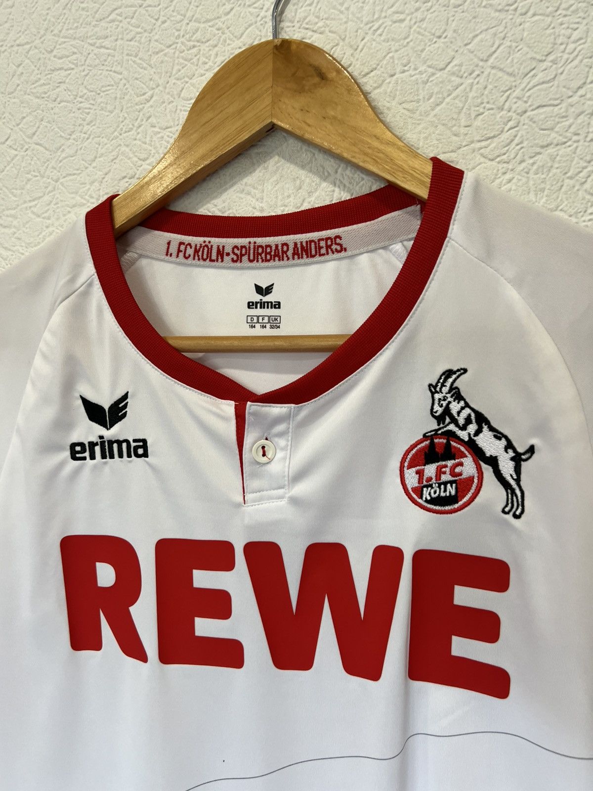 Erima FC Koln Erima 2015/2016 Home Kit Soccer Jersey Football Size US XS / EU 42 / 0 - 2 Thumbnail