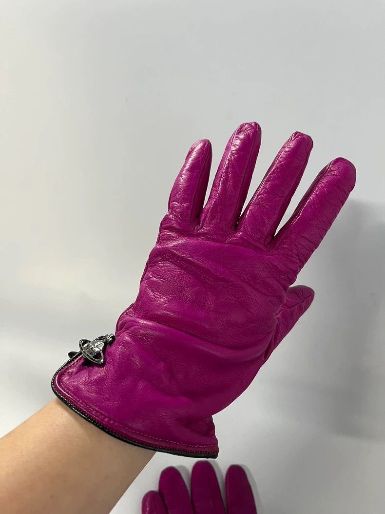 Vivienne Westwood Vivienne Westwood Pink Saturn Gloves Size ONE SIZE - 6 Thumbnail