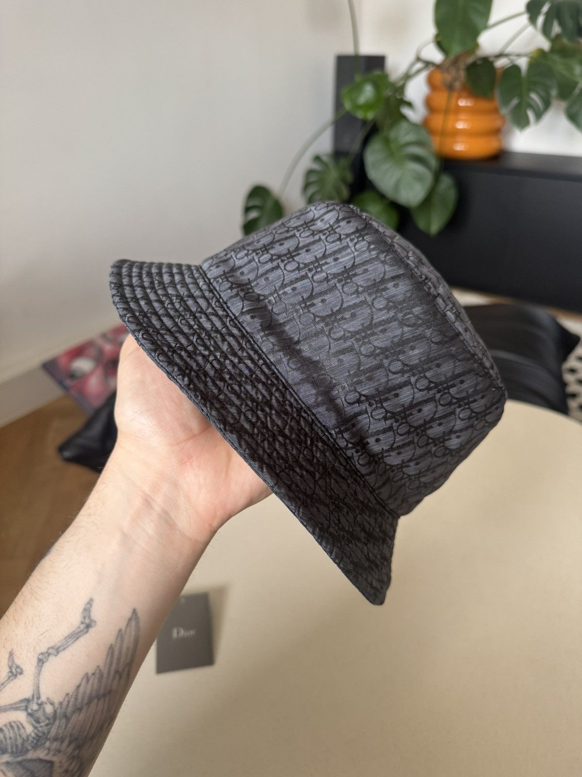 Dior Dior Designer Luxury Monogram Black Bucket Hat High End Rare Size ONE SIZE - 3 Thumbnail