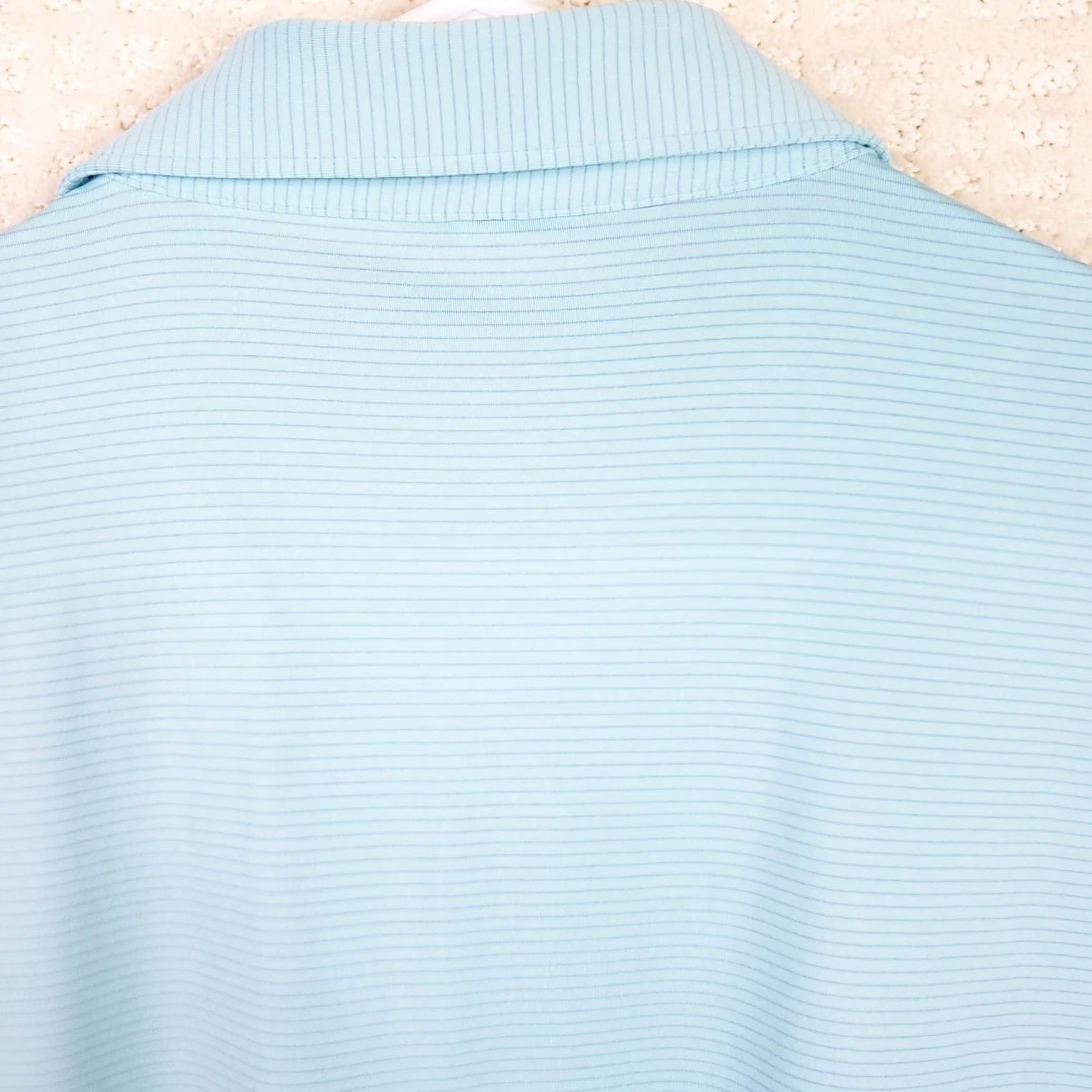 Peter Millar Peter Millar Crown Summer Comfort Striped Golf Polo Aqua Blue Striped Men's M Size US M / EU 48-50 / 2 - 7 Thumbnail