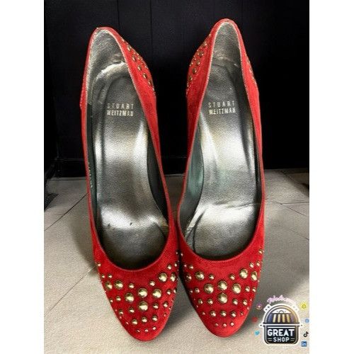 Stuart Weitzman STUART WEITZMAN Platform Heels Women's 9 Burgundy Suede Leat Size US 9 / IT 39 - 7 Thumbnail