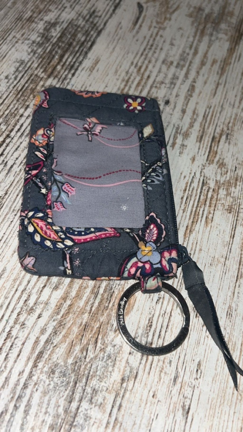 Vera Bradley Women's Vera Bradley Wallet One Size Gray Pink Floral Size ONE SIZE - 2 Thumbnail