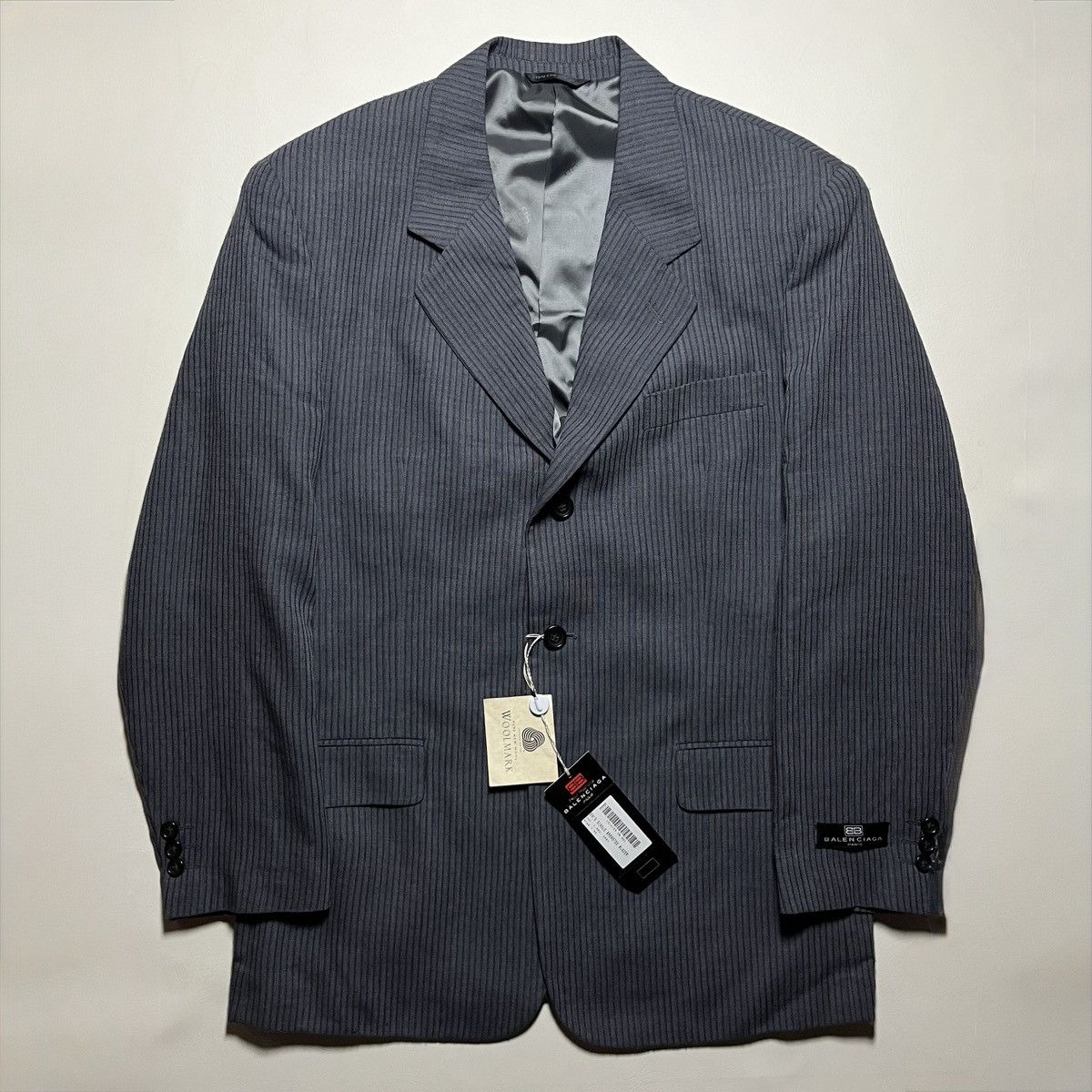 Balenciaga Balenciaga Pinstripe Wool Blazer Size 50L - 1 Thumbnail