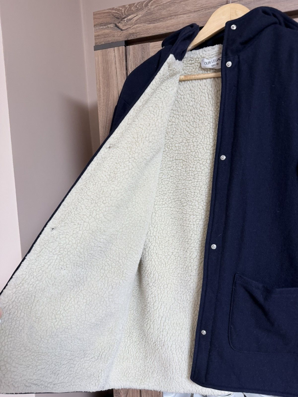 Our Legacy Our Legacy wool navy jacket sherpa L Parka Size US L / EU 52-54 / 3 - 6 Thumbnail