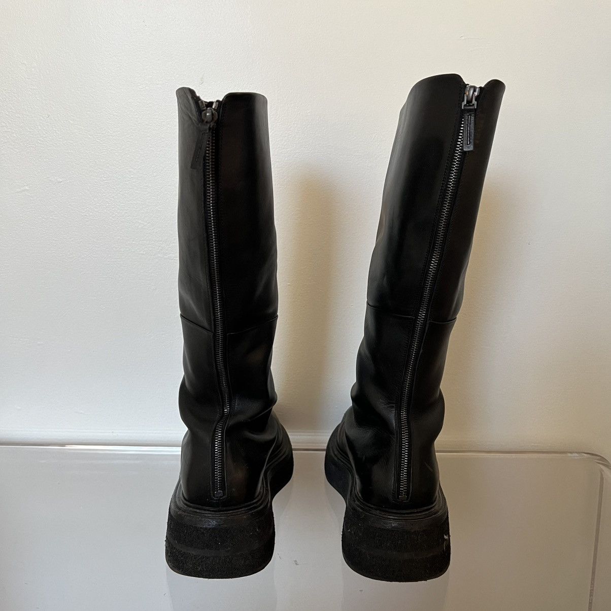 Marsell Marsèll Carretta Knee-High Leather Boots Black Size US 11 / EU 44 - 4 Thumbnail