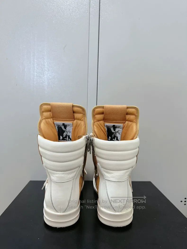 Rick Owens Rick Owens White and Orange Leather Inverted Triangle Size US 7 / IT 37 - 7 Thumbnail
