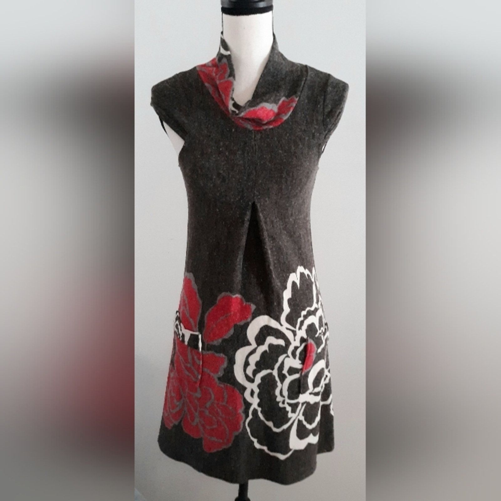 Vintage Funky People Cowl Neck Dress Size S / US 4 / IT 40 - 1 Thumbnail