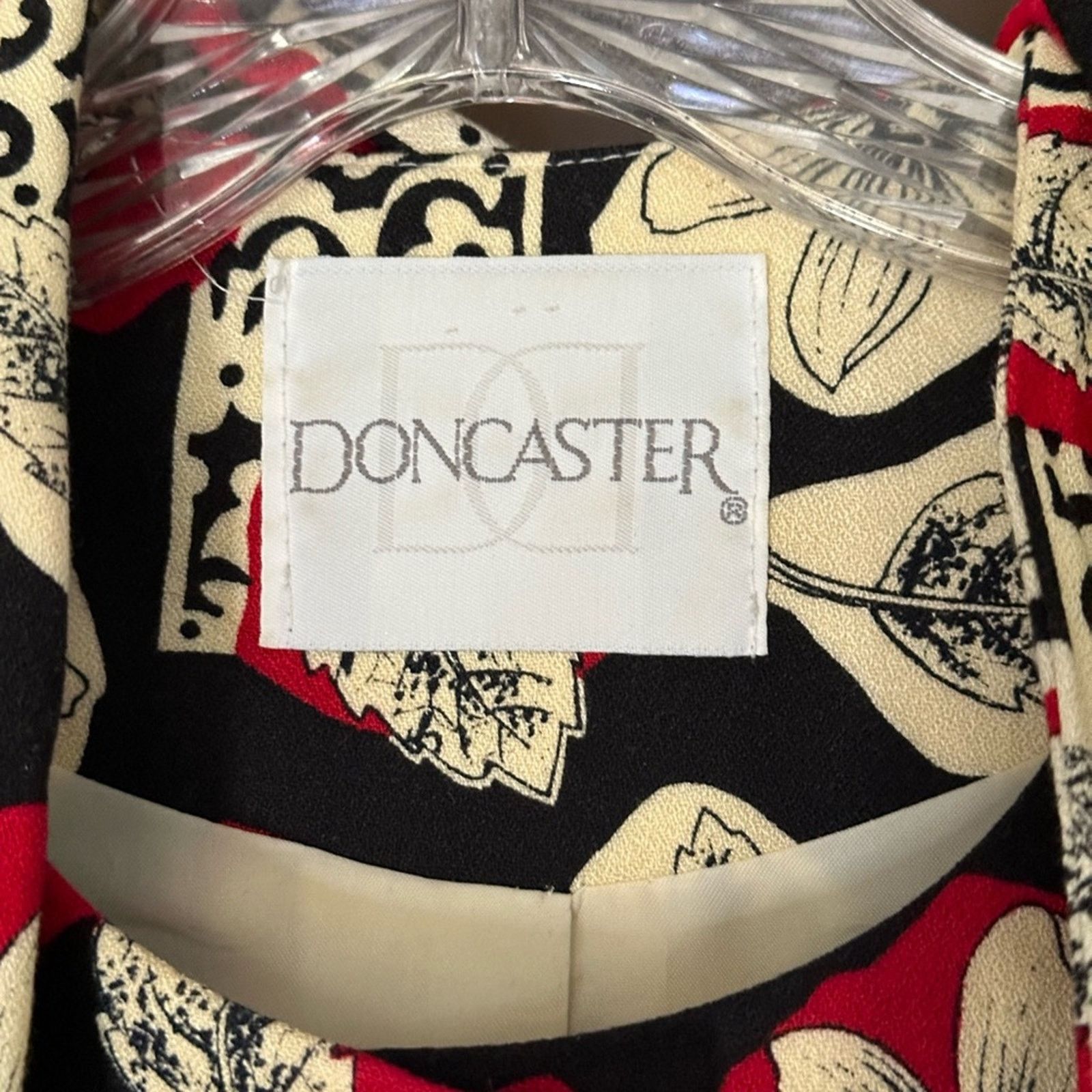 Other Vintage Don Caster Floral Wool Blend Suit Jacket With Sash Size M / US 6-8 / IT 42-44 - 8 Thumbnail