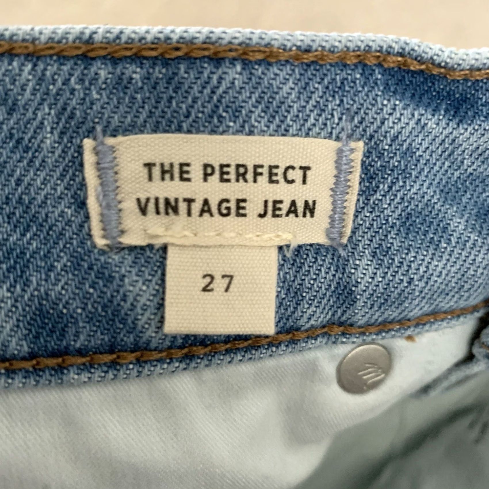 Madewell Madewell Jeans Womens 27 The Perfect Vintage Ankle High Rise Blue Denim NJ175 Size 27" / US 4 / IT 40 - 4 Thumbnail