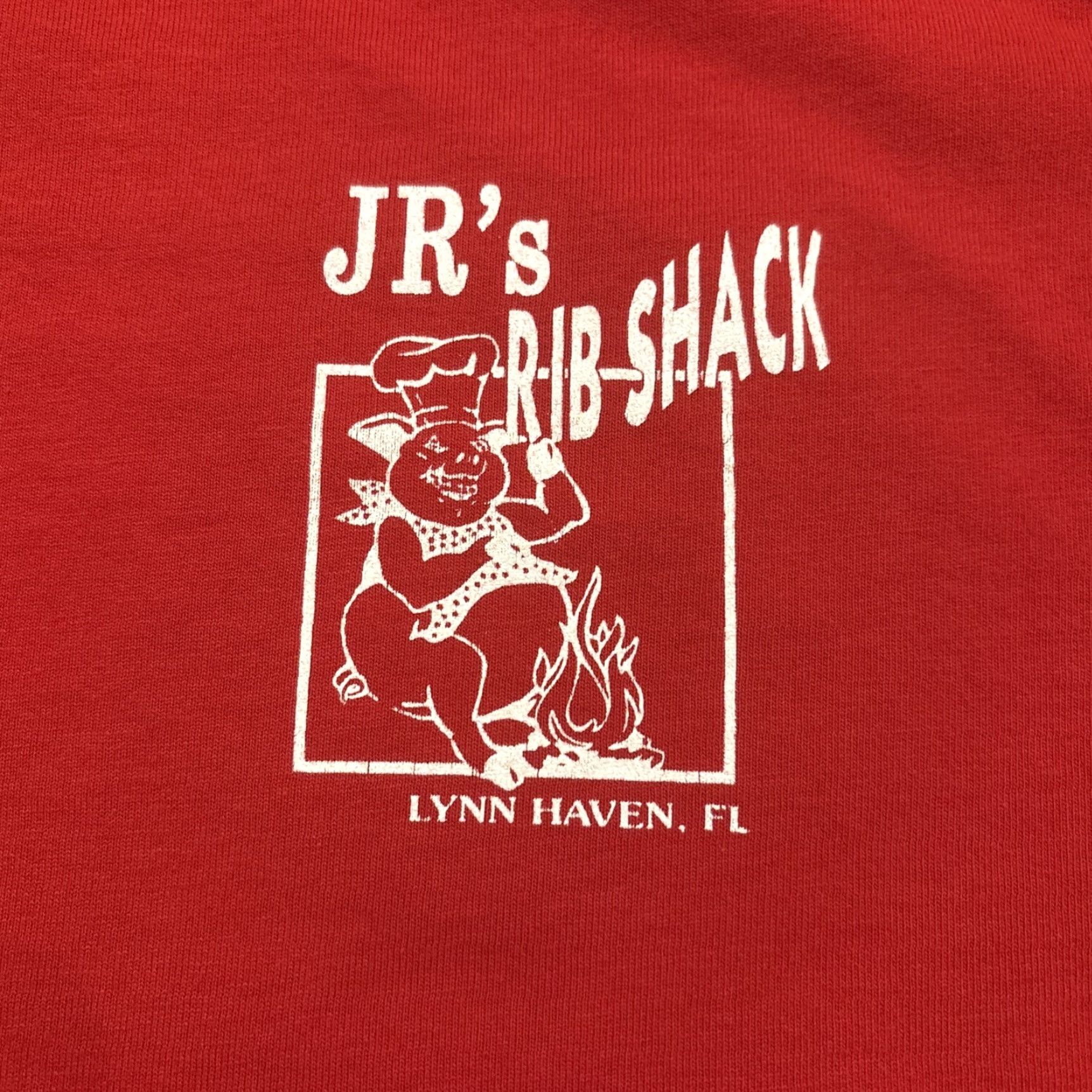 Jerzees VINTAGE JERZEES JR’s Rib Shack T-Shirt Adult Large Red Florida Mens Size US L / EU 52-54 / 3 - 3 Thumbnail