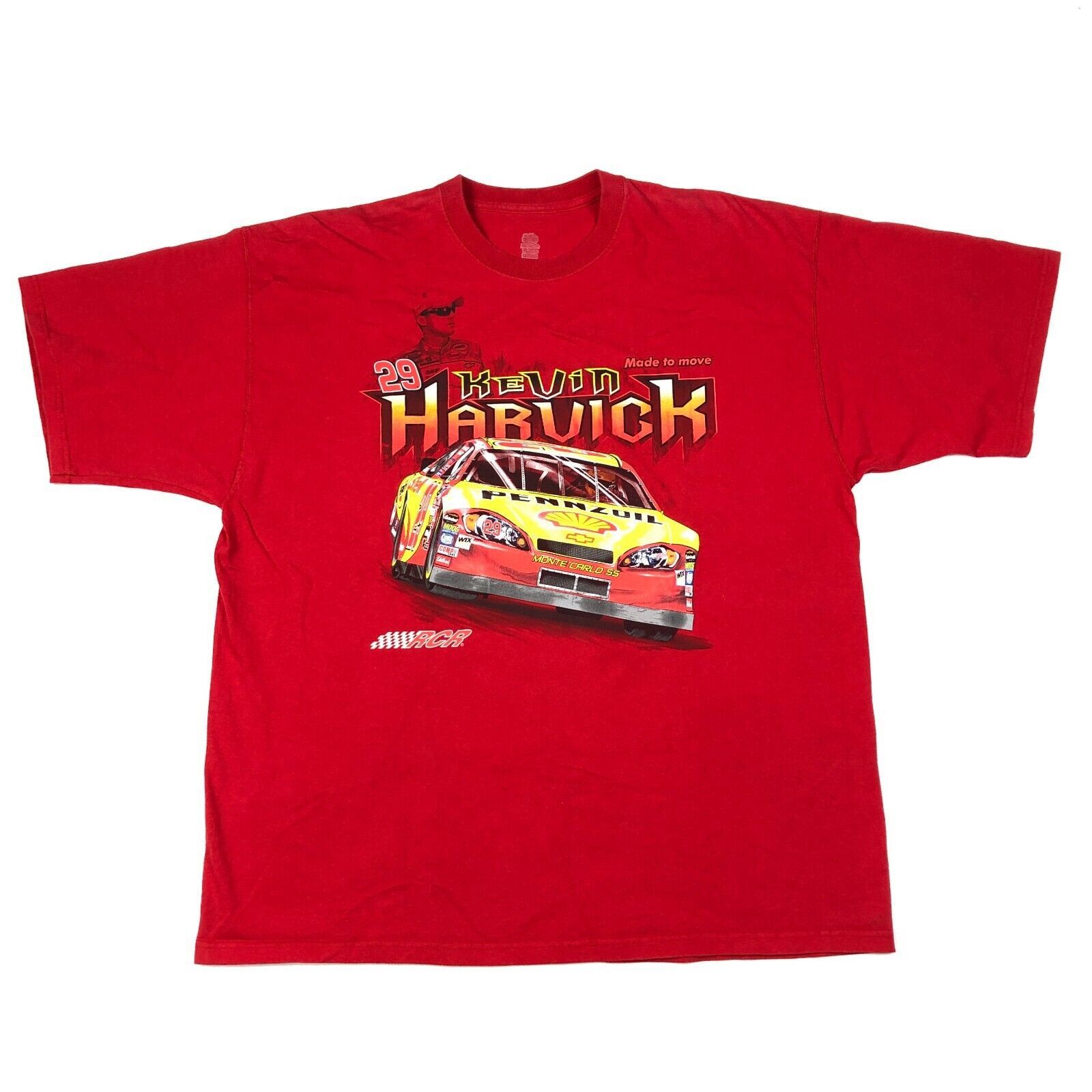 Chase Authentics × NASCAR Kevin Harvick 29 Nascar Racing Tee T Shirt Red Size XL B4 Size US XL / EU 56 / 4 - 1 Thumbnail