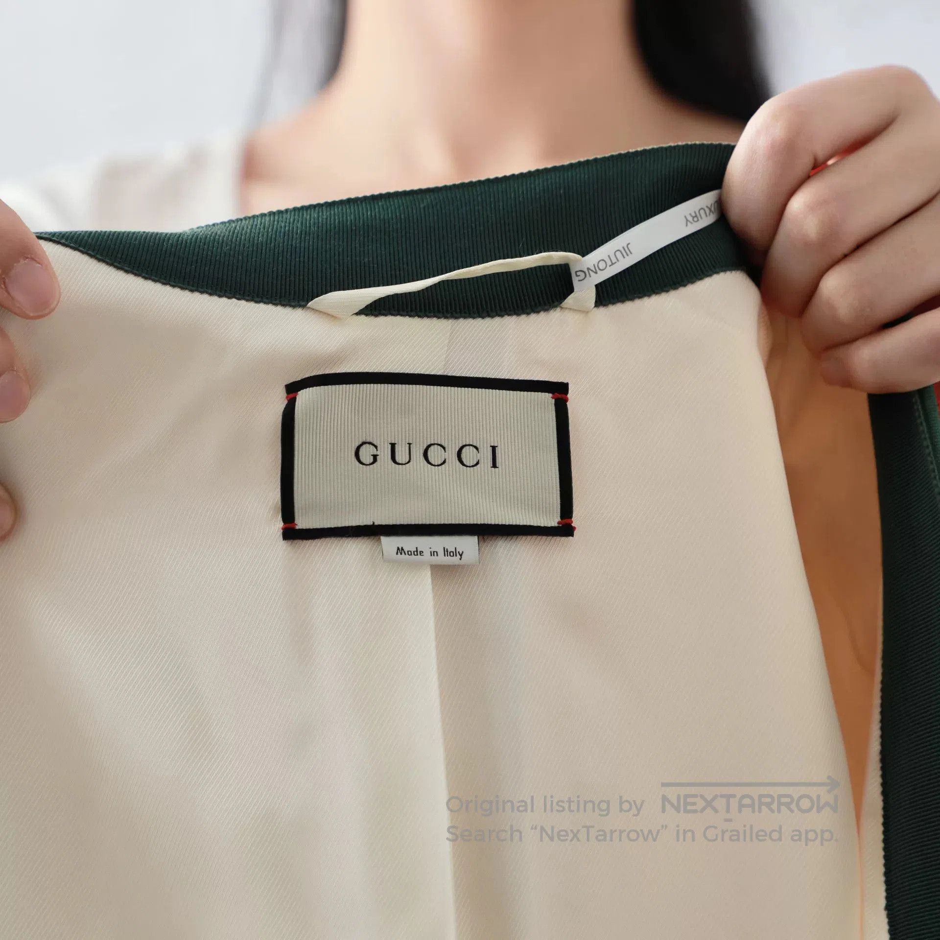 Gucci Gucci Beige Wool Stripe Long Coat. Size XS / US 0-2 / IT 36-38 - 6 Thumbnail