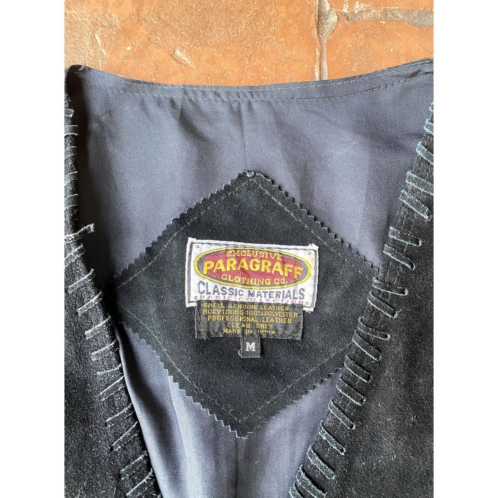 Vintage VINTAGE Exclusive Paragraff Black Leather Biker Vest Medium Size US M / EU 48-50 / 2 - 2 Thumbnail