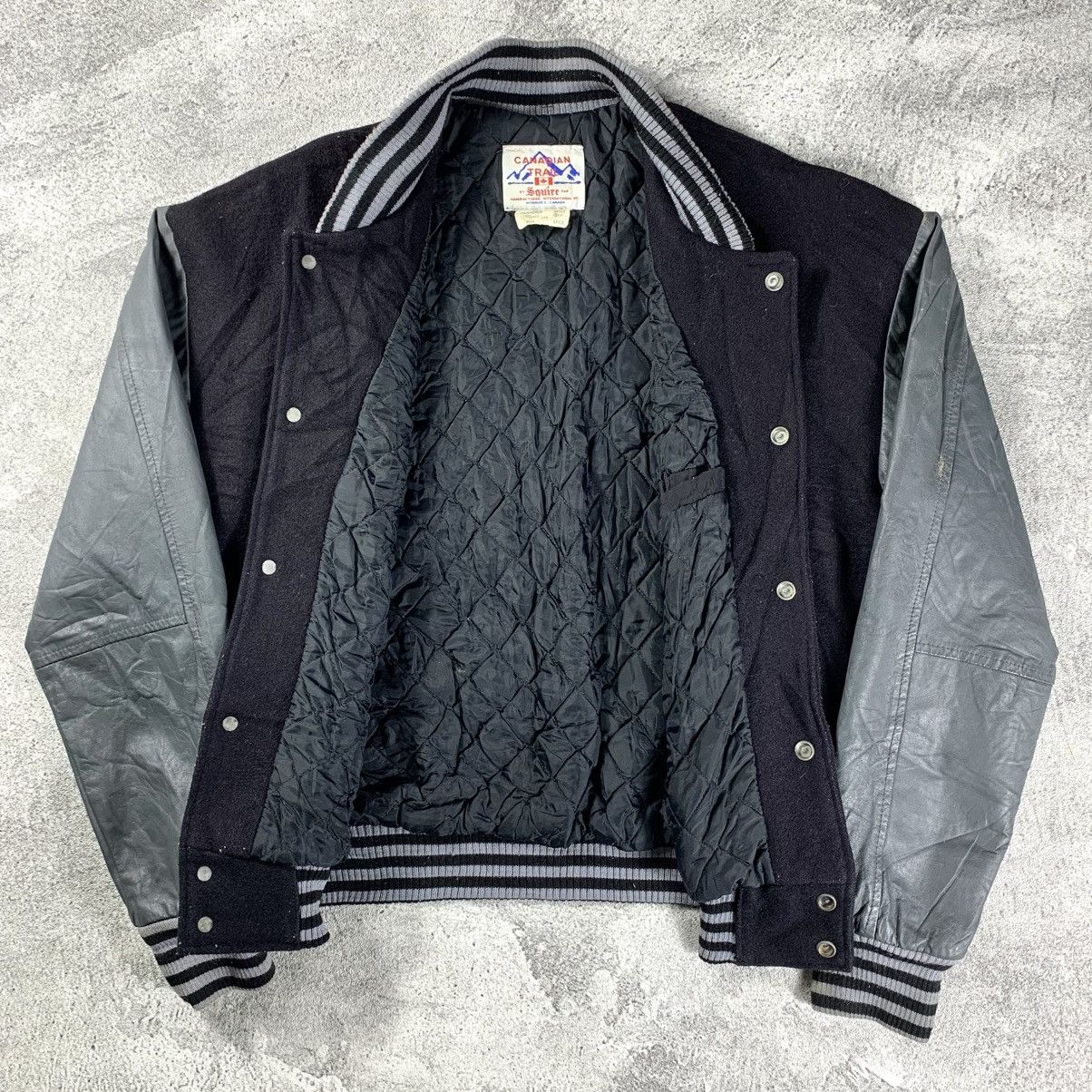 Vintage Vintage 60’s Varsity Canadian Trail Wool Leather Jacket Size US M / EU 48-50 / 2 - 2 Thumbnail