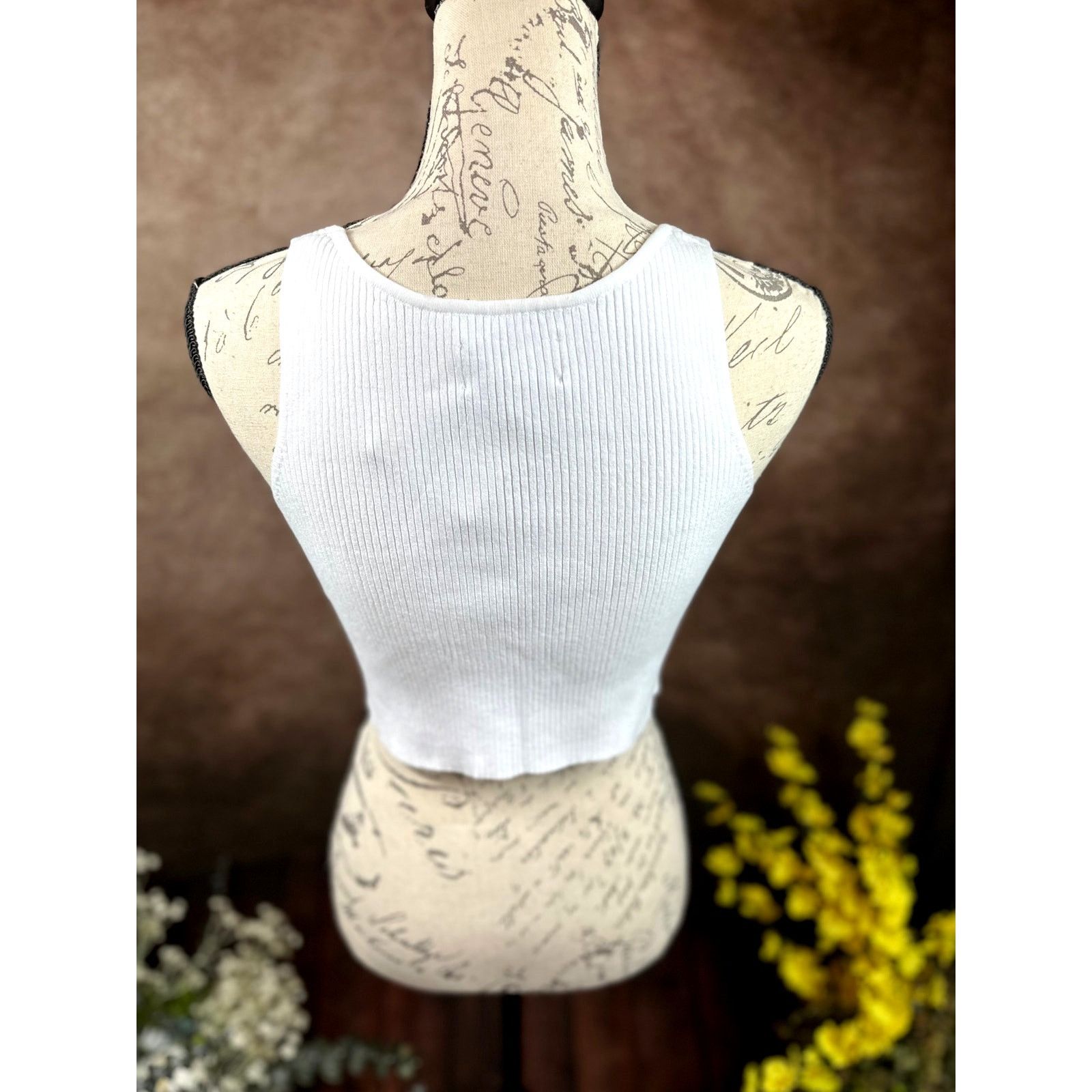 Other Lita by Ciara True Rib Crop Top - White - size M Size M / US 6-8 / IT 42-44 - 9 Thumbnail