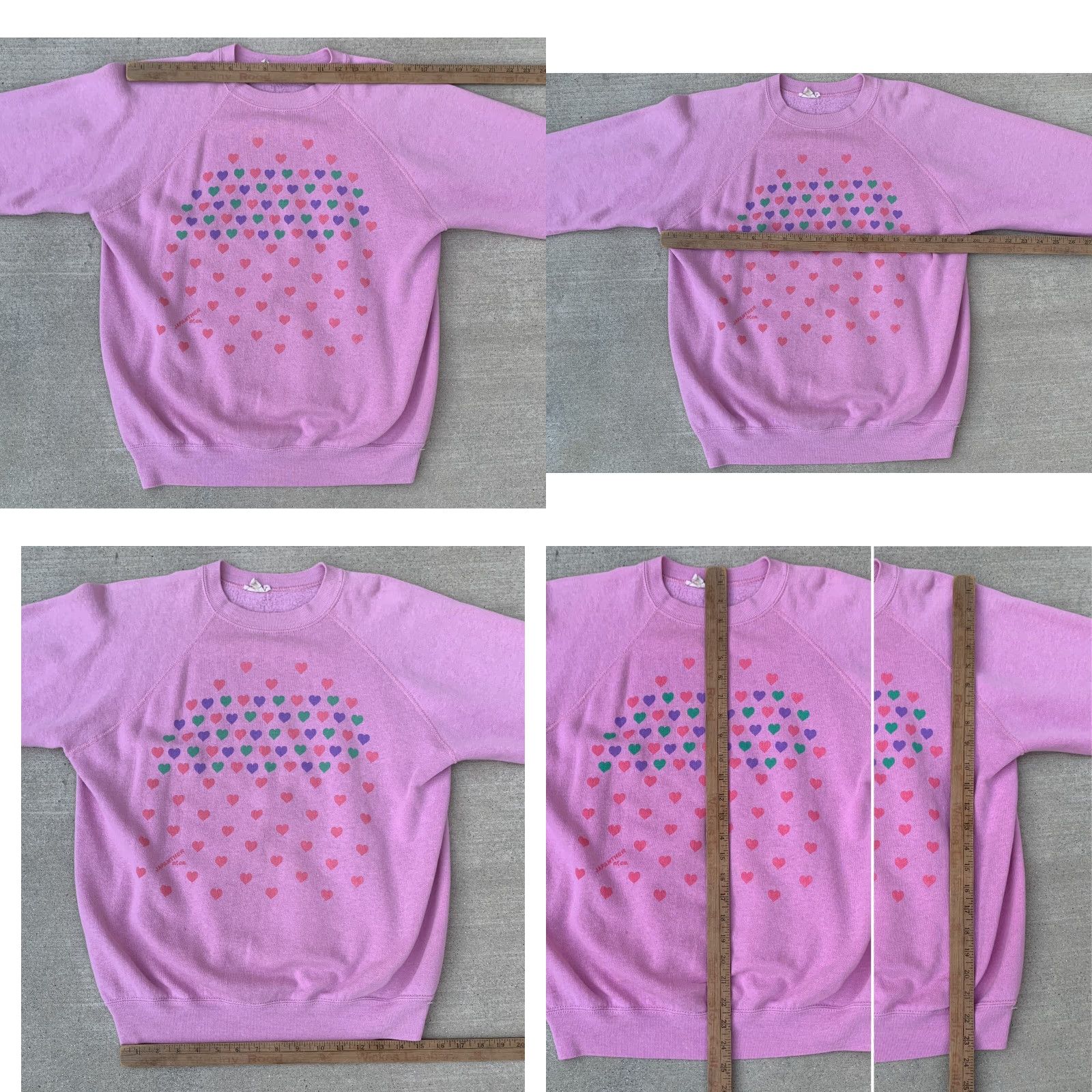 Vintage VINTAGE Heart Graphic Sweatshirt Raglan Sleeves JA Panther sf ca Size L Size L / US 10 / IT 46 - 11 Thumbnail