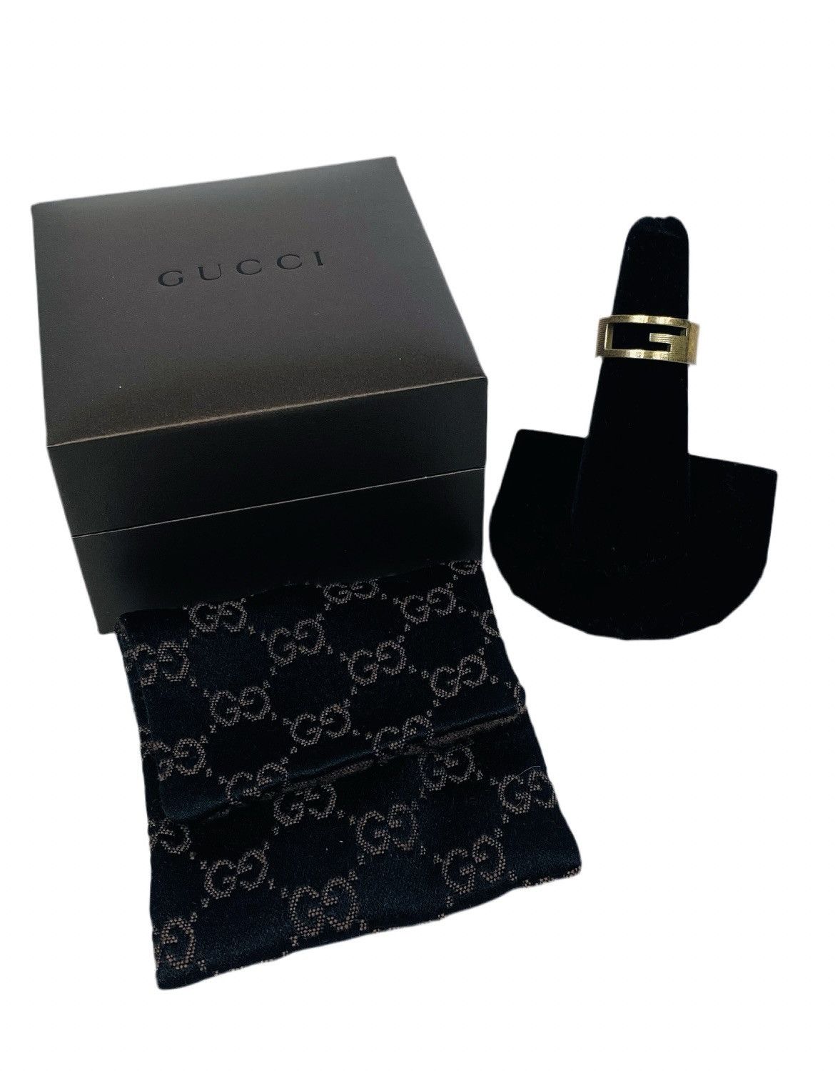 Gucci .925 Silver G Ring Size IT 11