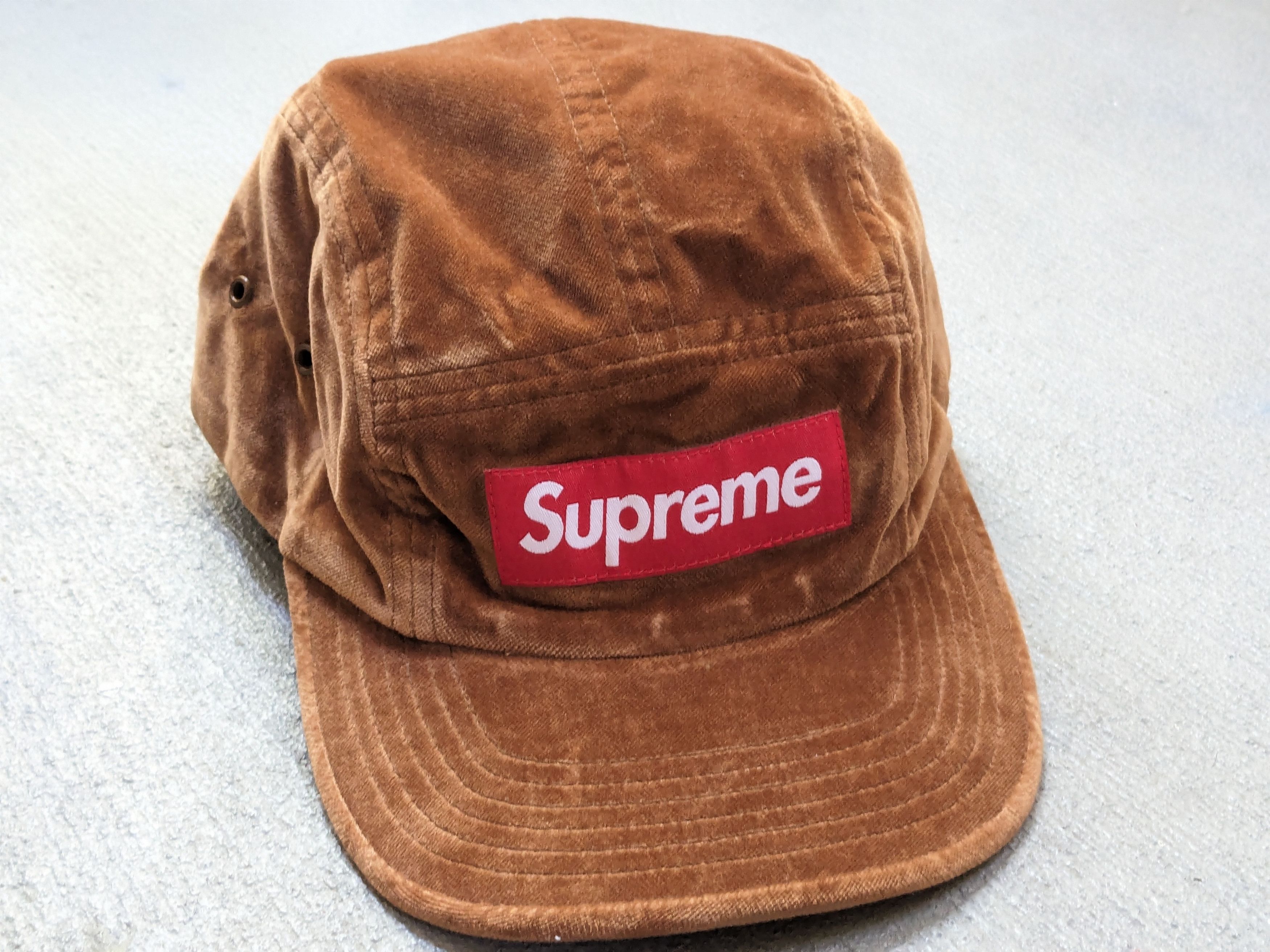 Supreme Supreme Velvet Camp Cap Brown Hat 5 Panel Velour BOGO SS16 Size ONE SIZE - 2 Thumbnail