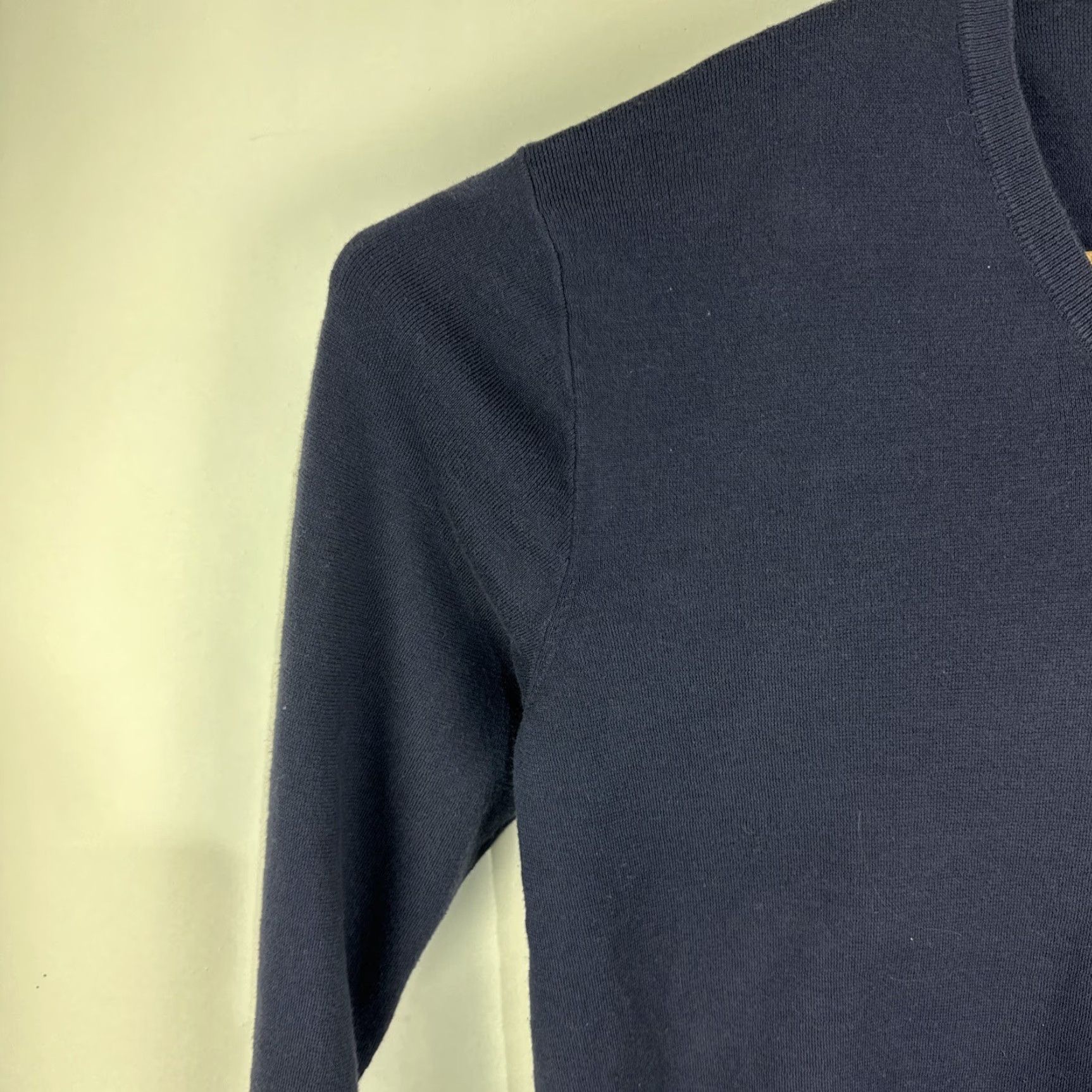 Ralph Lauren Polo Ralph Lauren Sweater Pullover V-Neck Navy Blue Men’s L Knit Cotton Logo Embroidered Classic Designer Preppy Size US L / EU 52-54 / 3 - 4 Thumbnail