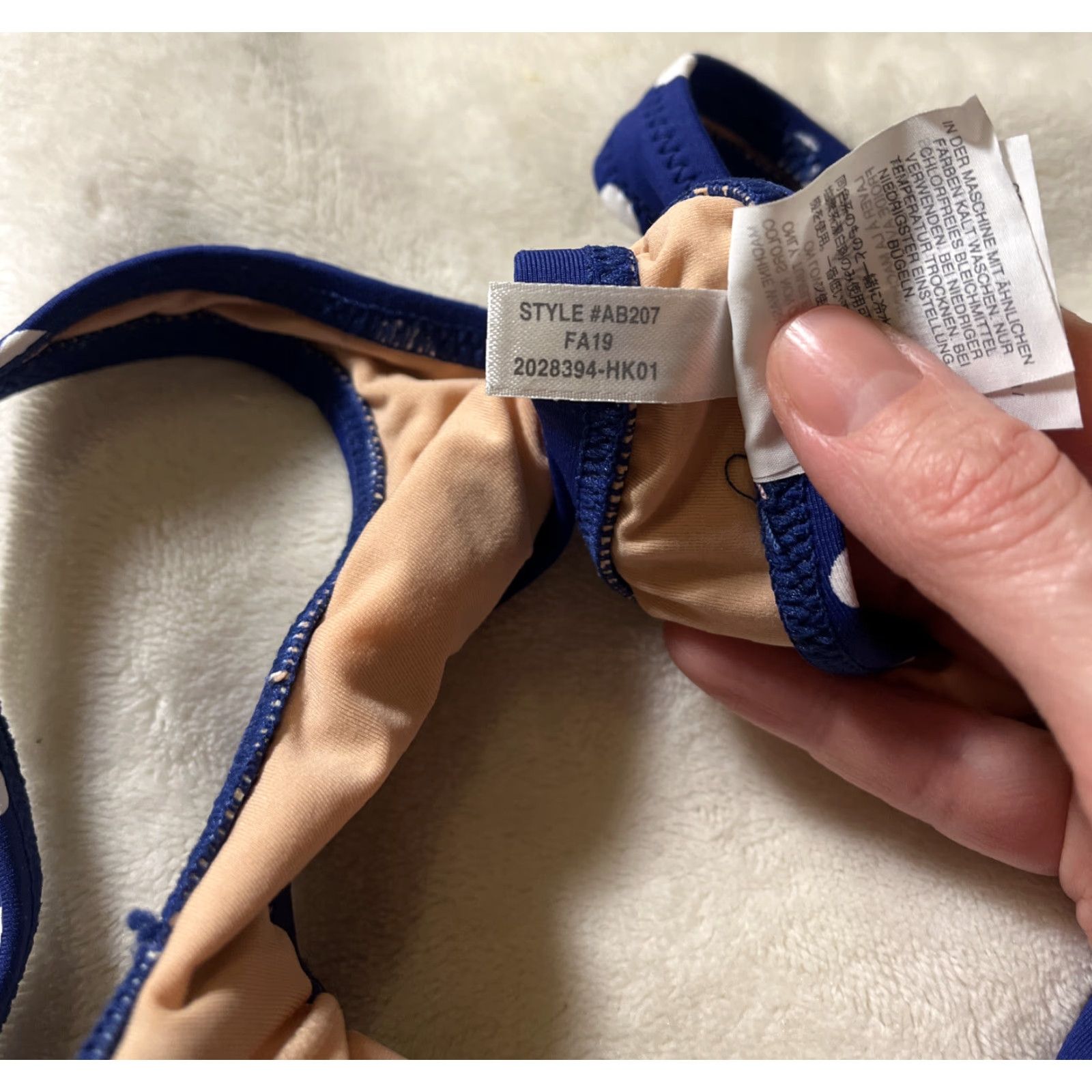 J.Crew J.CREW Women XS Blue Polka Dot Sports Swim Bikini Top W/ White Dots Polka Size XS / US 0-2 / IT 36-38 - 7 Thumbnail