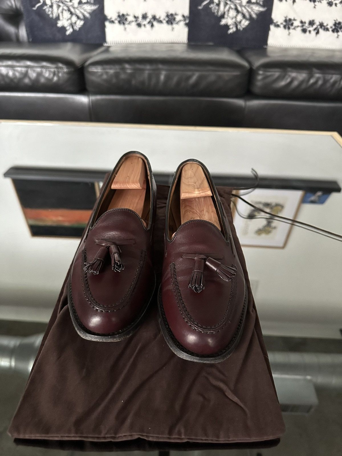 image of Churchs Church’S Tasseled Loafers in Burgandy, Men's (Size 7)