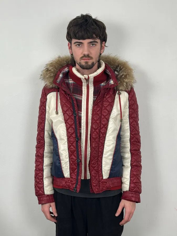 Dolce & Gabbana AW2008 Dolce & Gabbana White & Red British Fur Hooded Puffer Jacket Size US M / EU 48-50 / 2 - 4 Thumbnail