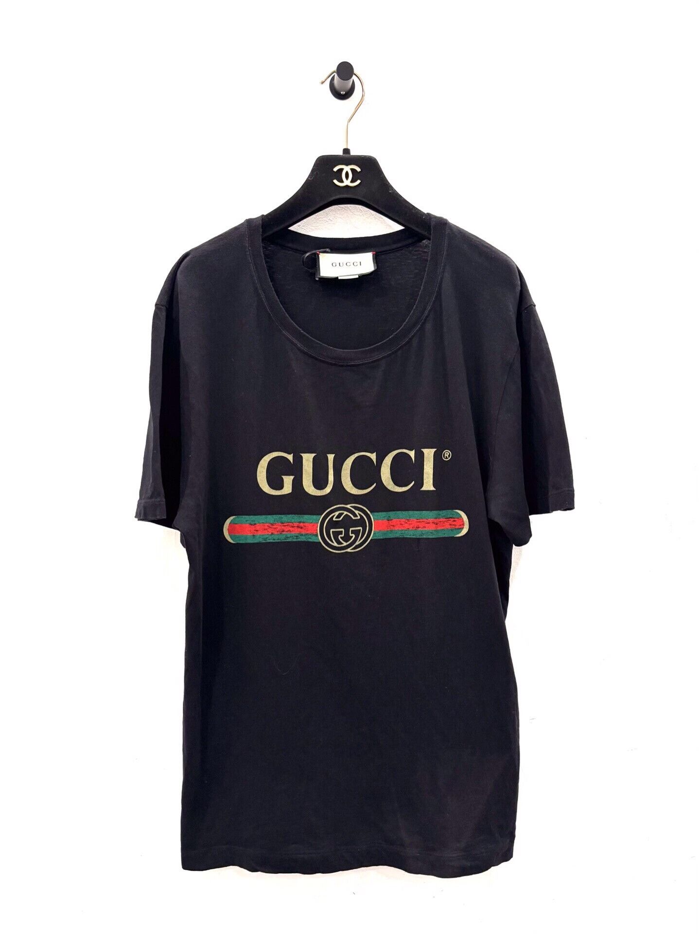 Gucci Gucci Double G Logo Black T-shirt Size S / US 4 / IT 40 - 1 Thumbnail