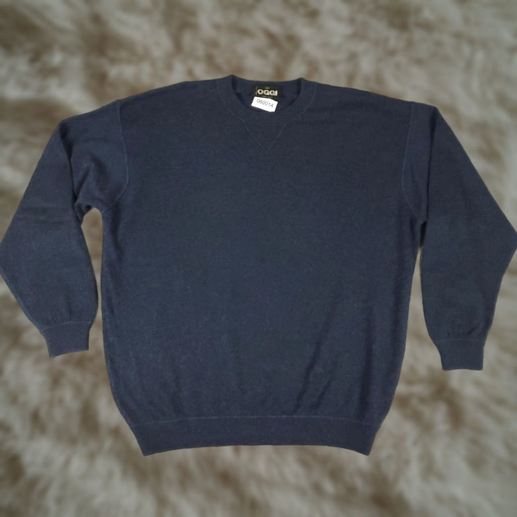 Vintage OGGI Cashmere Sweater Mens Small Blue Crew Neck Pullover Regular Fit Size US S / EU 44-46 / 1 - 1 Thumbnail