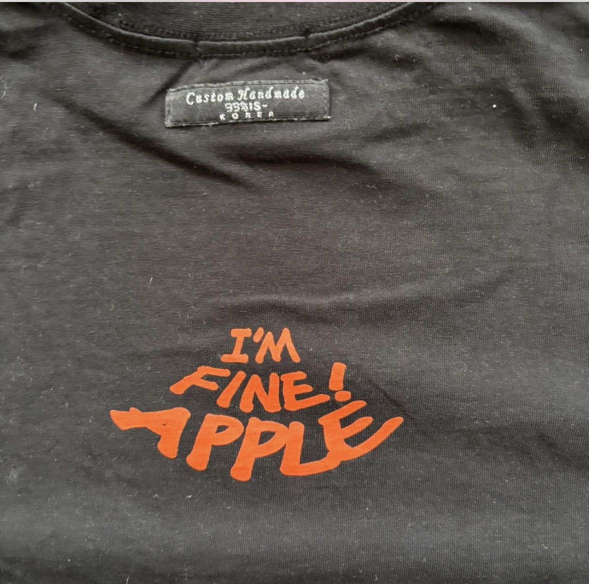 99%IS- 99%is- Im Fine Apple Spiral Tee Black Size Medium Size US M / EU 48-50 / 2 - 7 Thumbnail