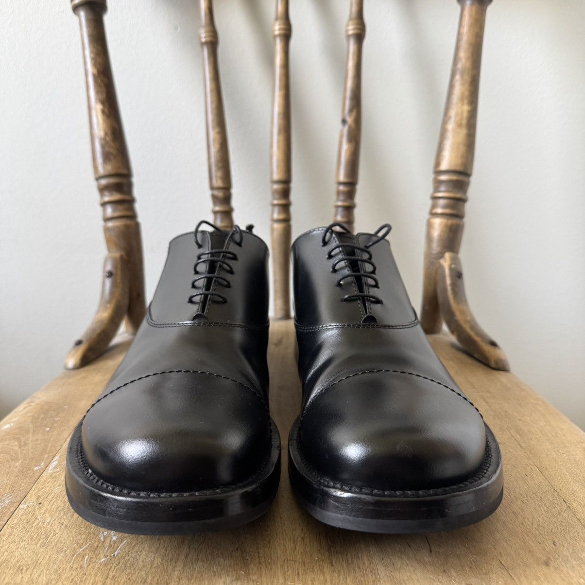 Miu Miu Miu Miu 1990’s Bi-Color Black/Brown Oxford Leather Shoes Size US 9.5 / EU 42-43 - 7 Thumbnail