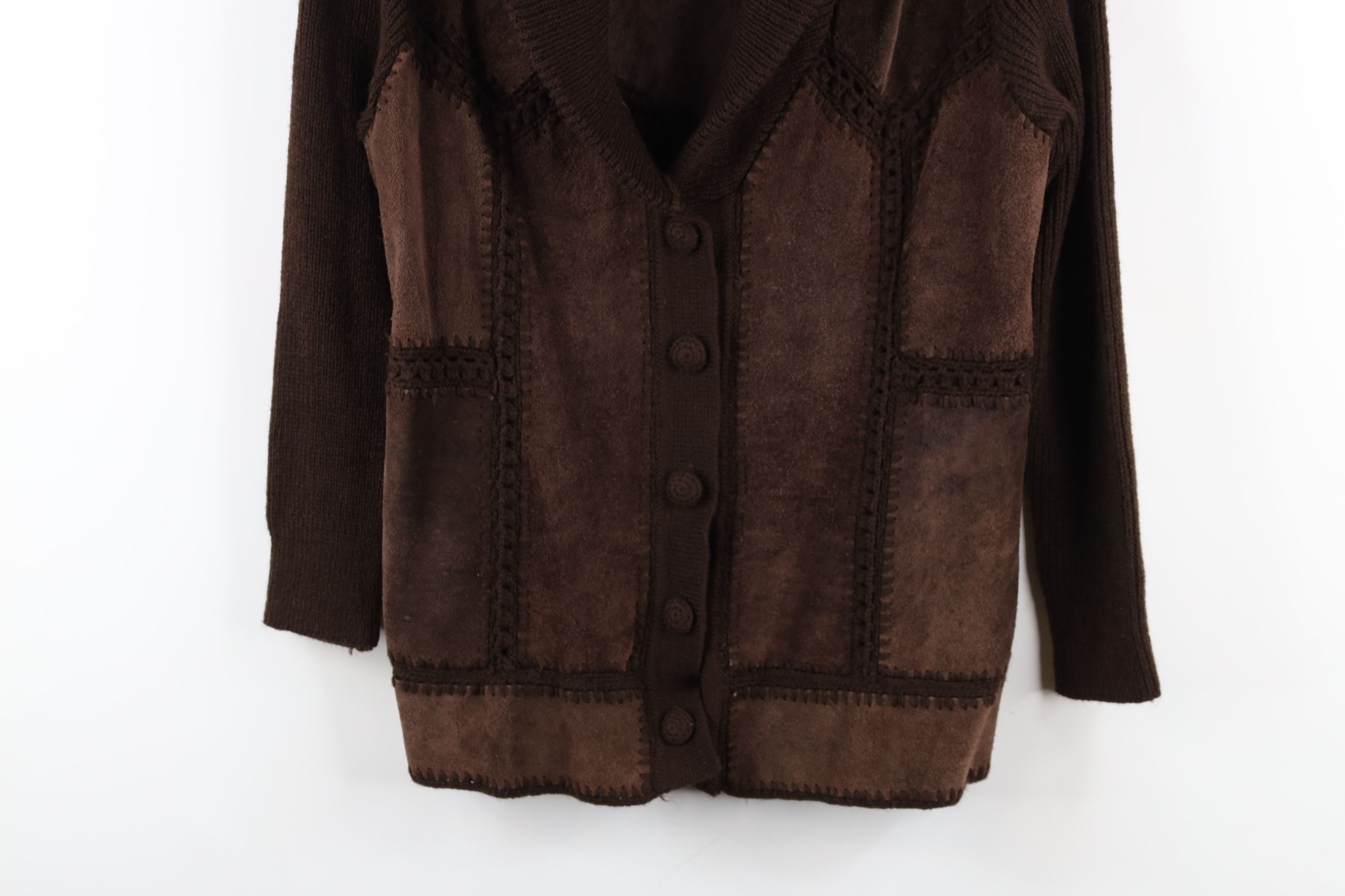 Vintage Vintage 70s Streetwear Crochet Knit Shawl Cardigan Jacket Size L / US 10 / IT 46 - 3 Thumbnail