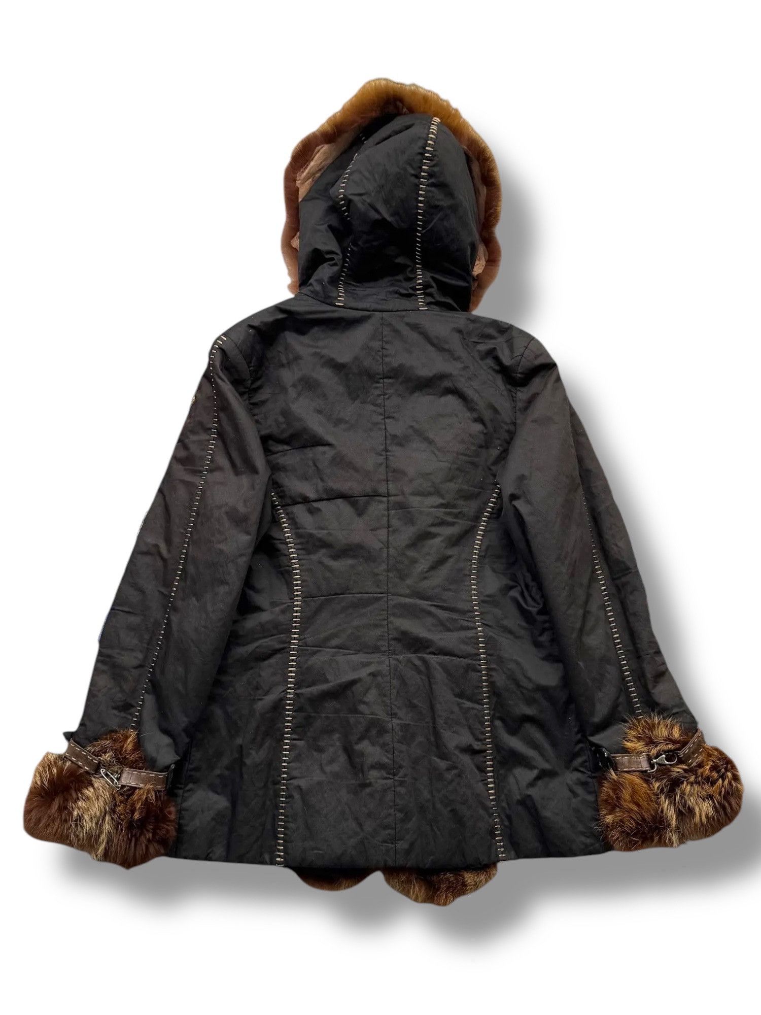 Japanese Brand Hood Jacket With Real Fur Details From The 90s(V69) Size M / US 6-8 / IT 42-44 - 11 Thumbnail