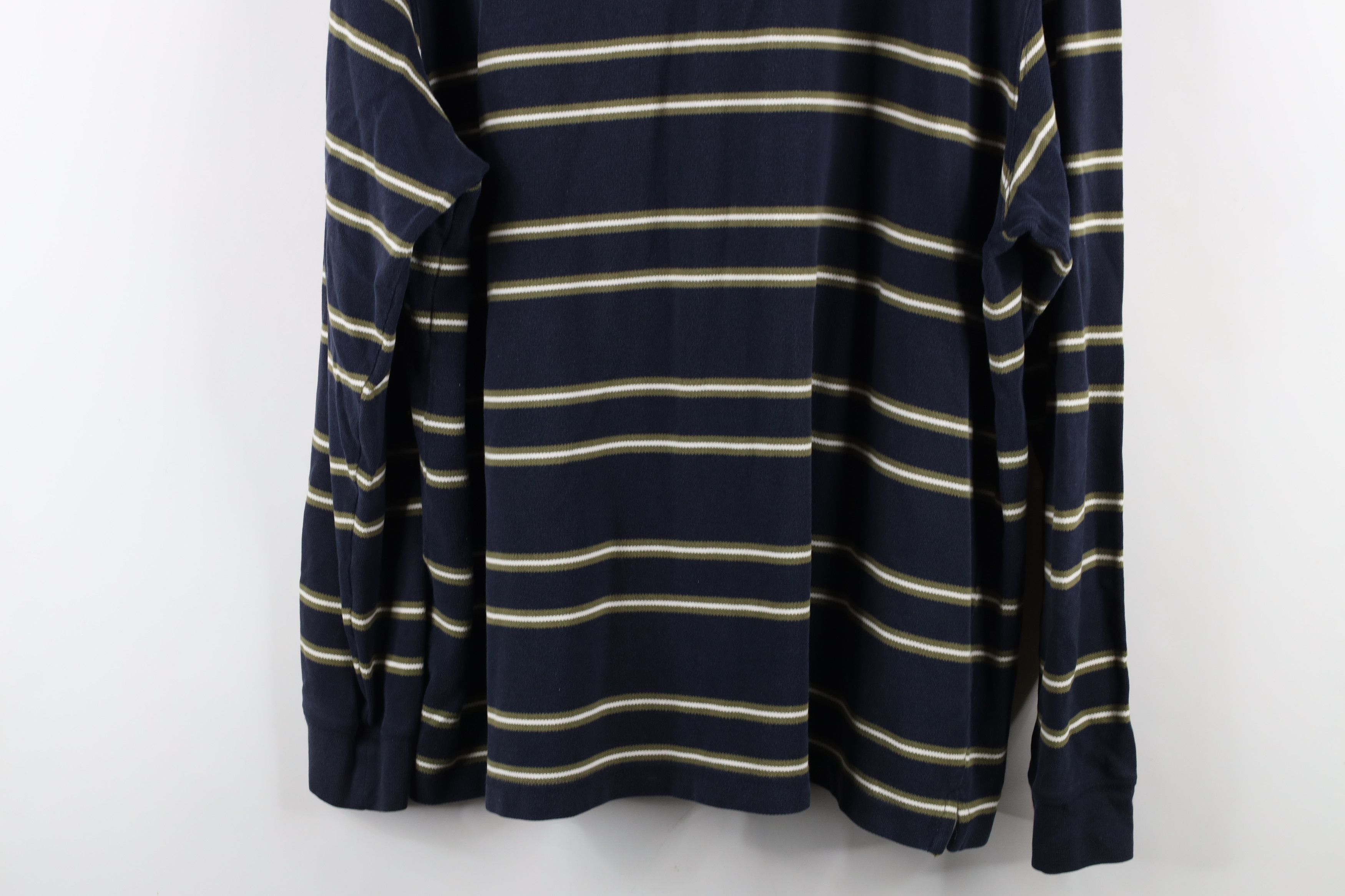 Eddie Bauer × Vintage Vintage 90s Eddie Bauer Thermal Knit Long Sleeve Rugby Polo Size US L / EU 52-54 / 3 - 10 Thumbnail